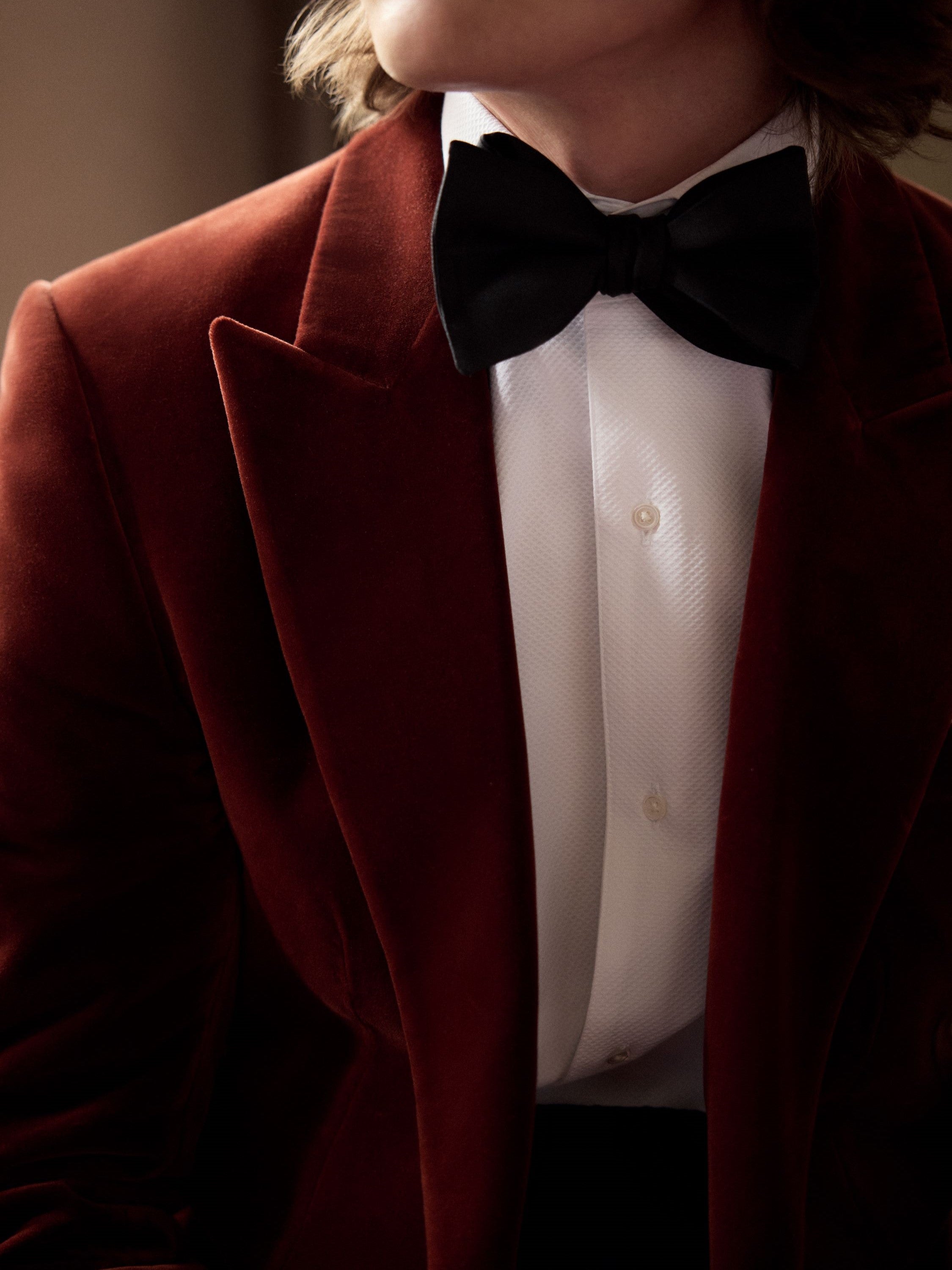 Luxury Silk Bow Tie, Self Tie - Black