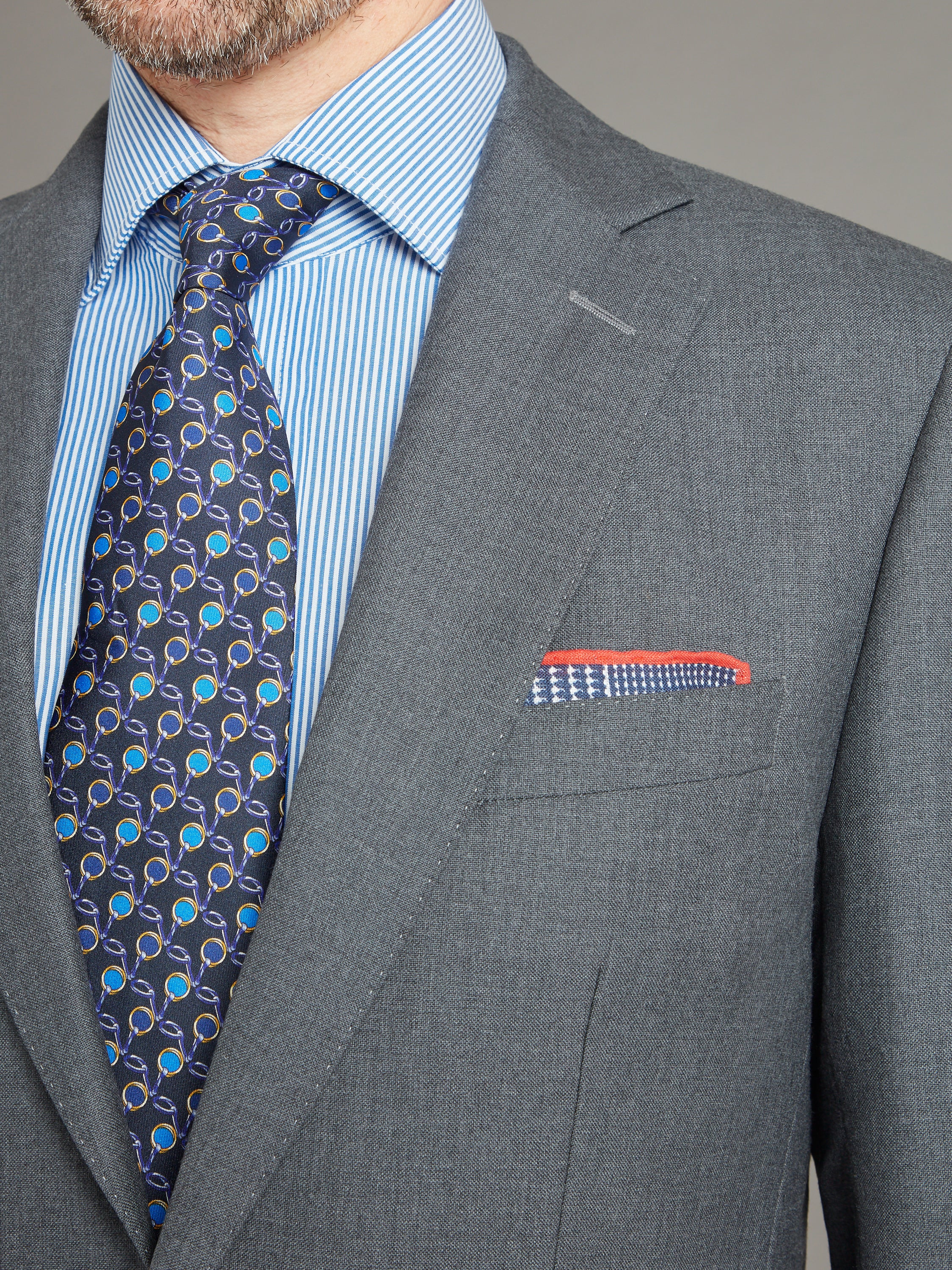Sloane Suit Super 100's Wool - Plain Grey