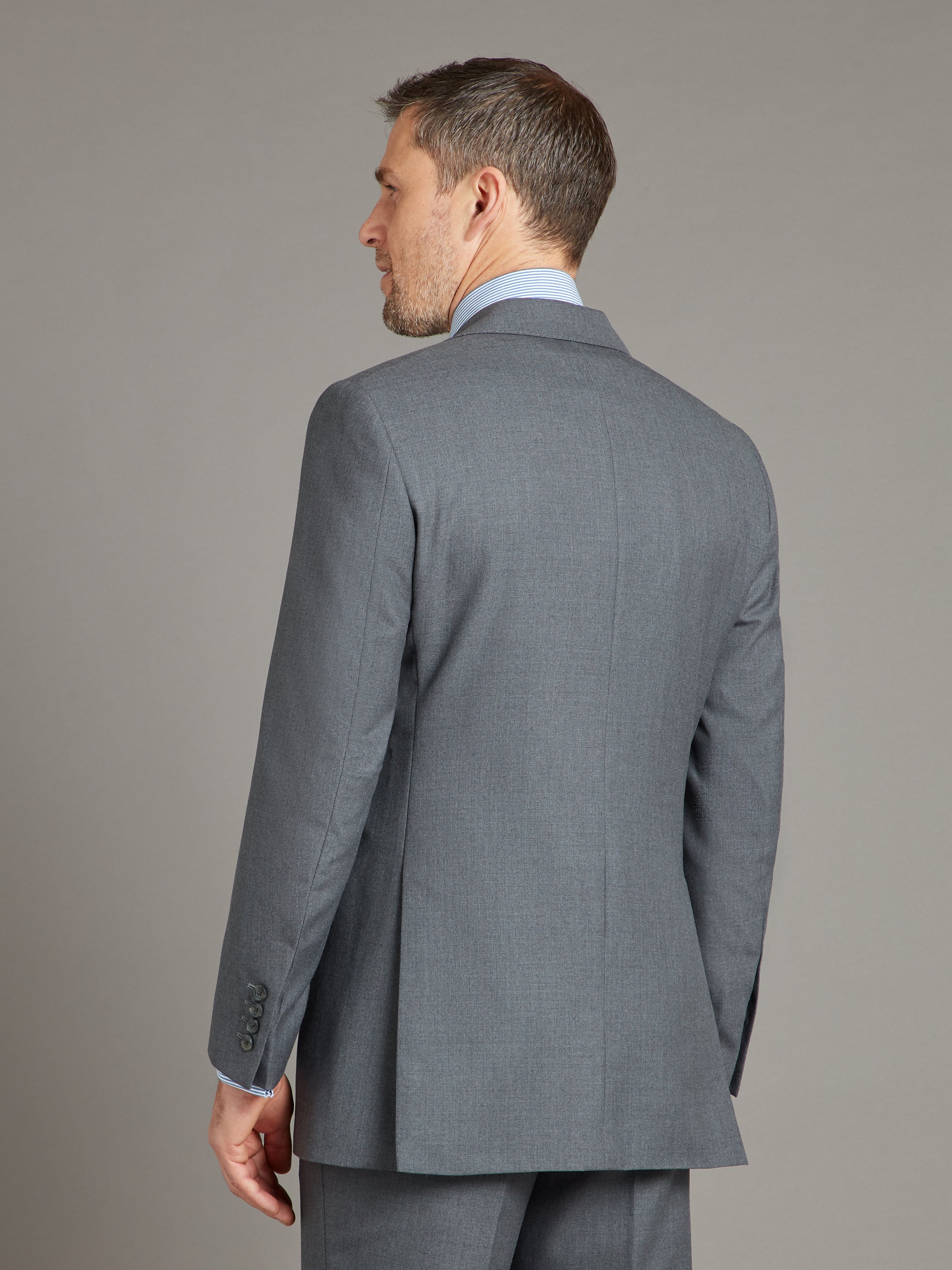 Sloane Suit Super 100's Wool - Plain Grey