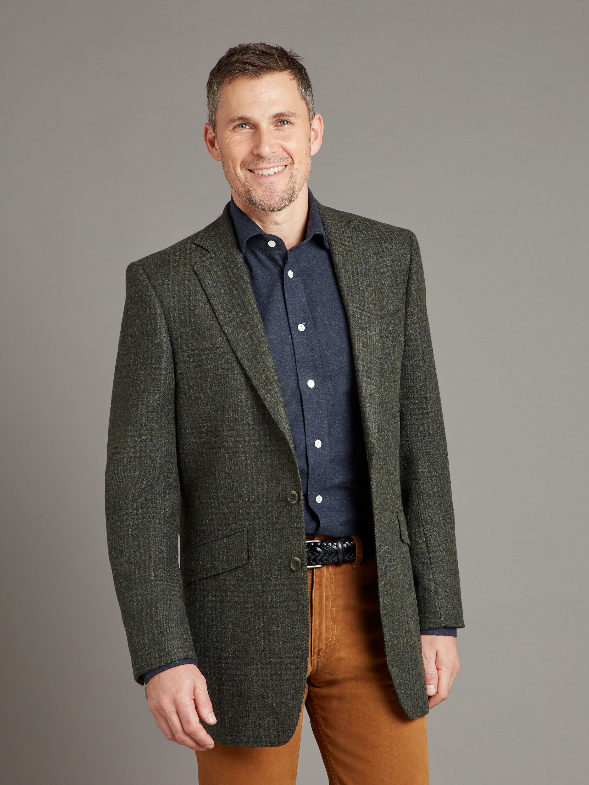 Eaton Jacket Check - Moss Green