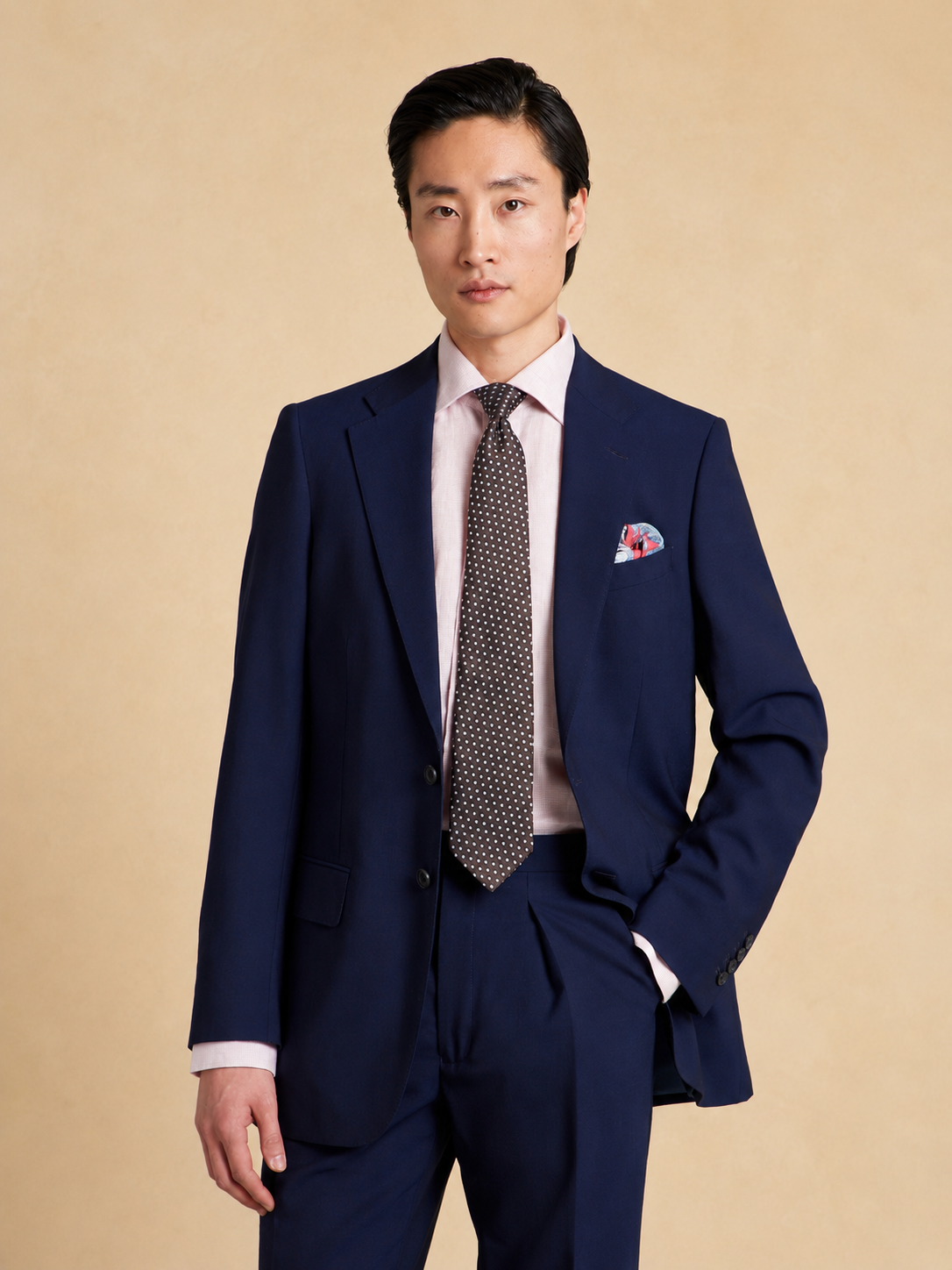 Mayfair Tailored Fit Suit - Navy Fresco Wool