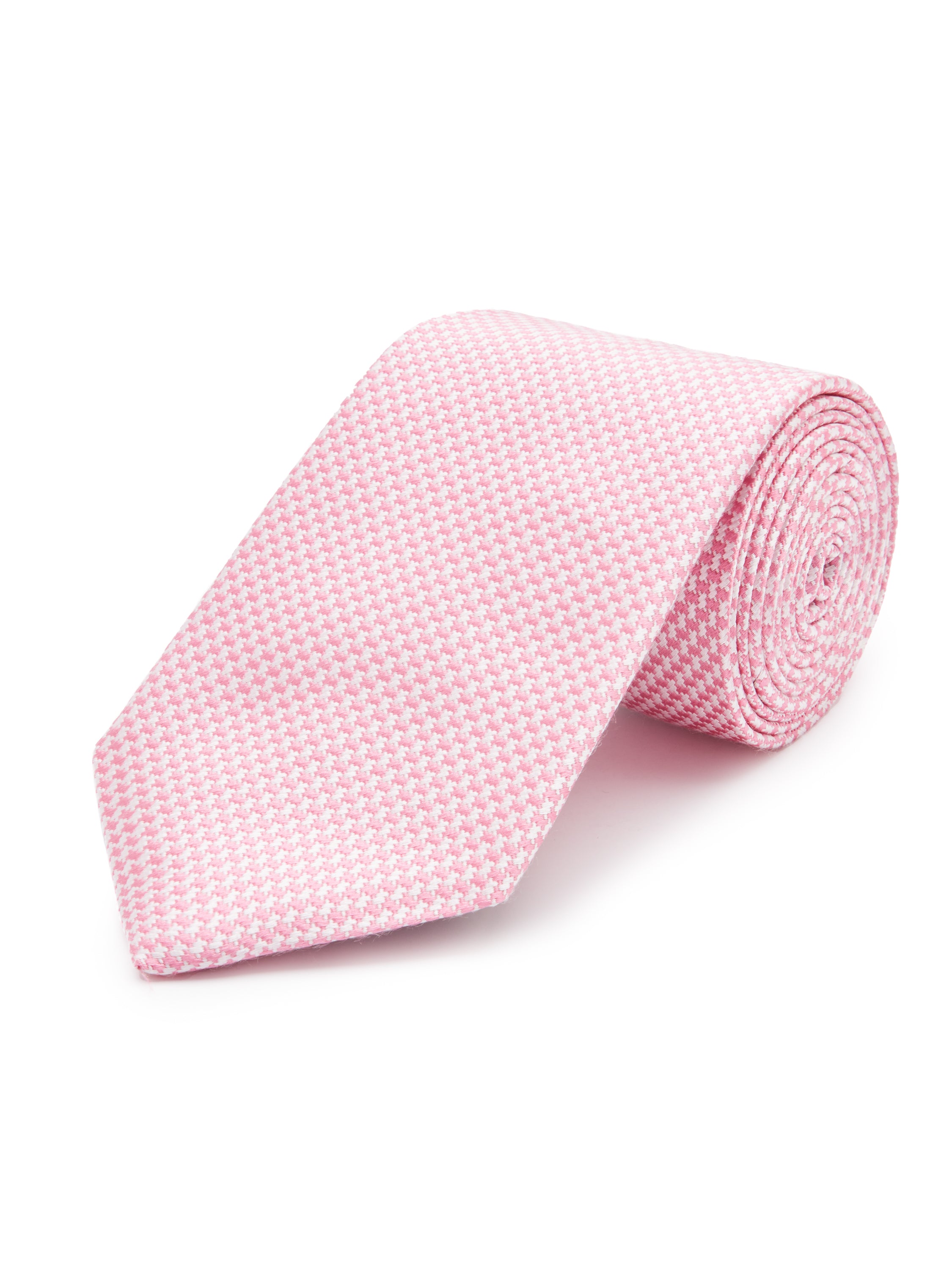 Houndstooth Tie - Pink