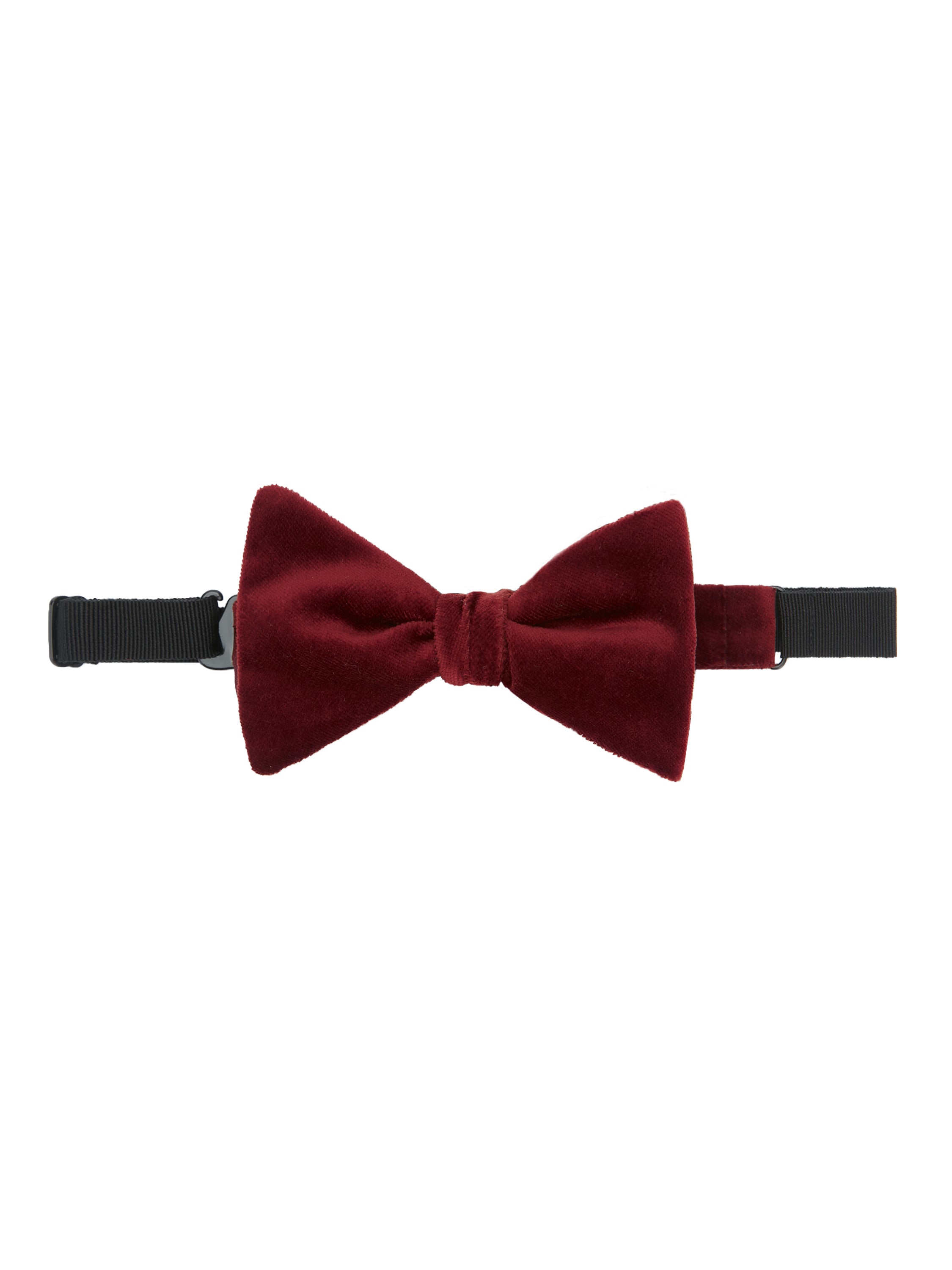 Velvet Bow Tie, Self Tie - Bordeaux