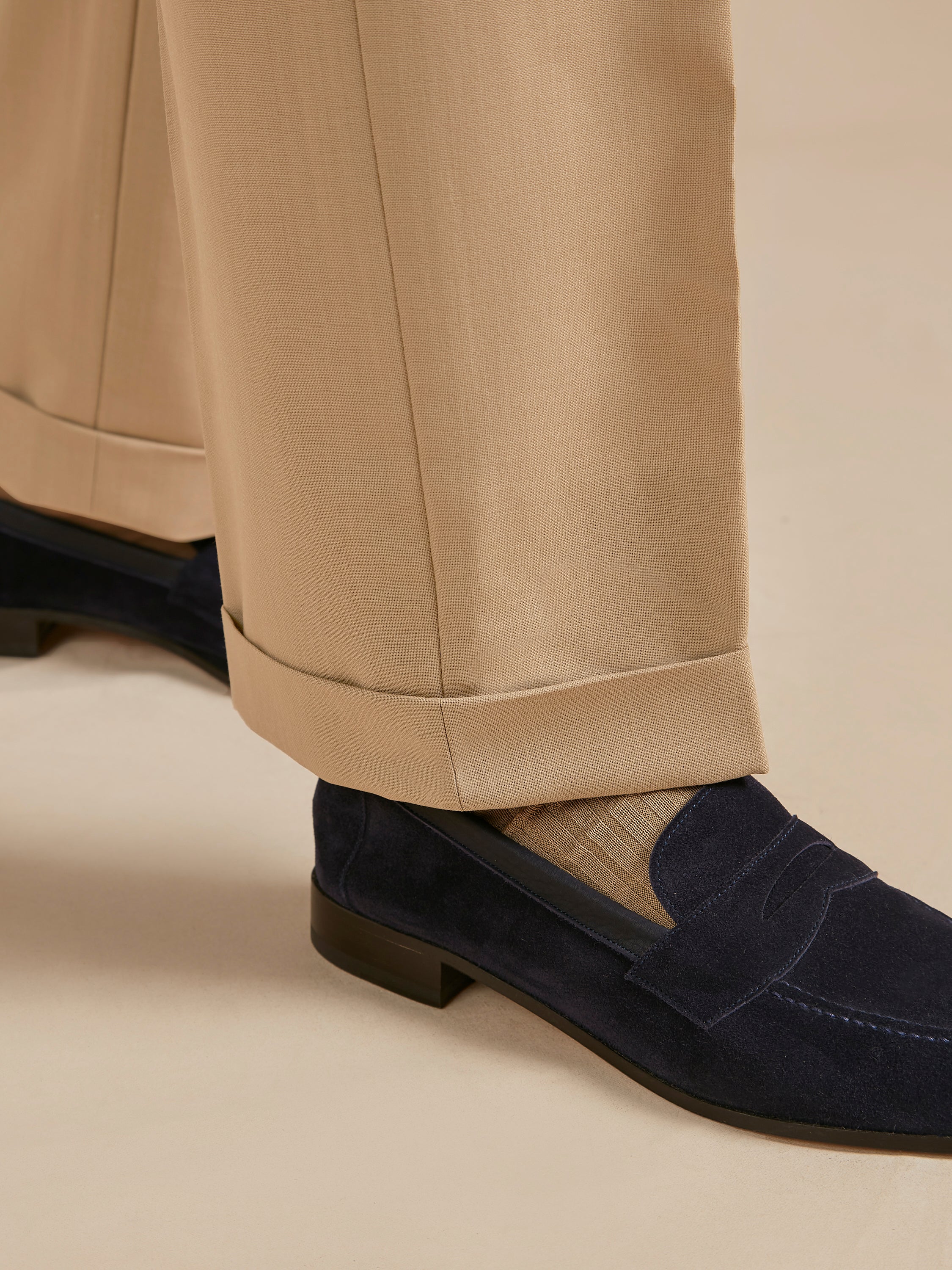 Clarendon Fresco Wool Trousers - Tuscan Beige