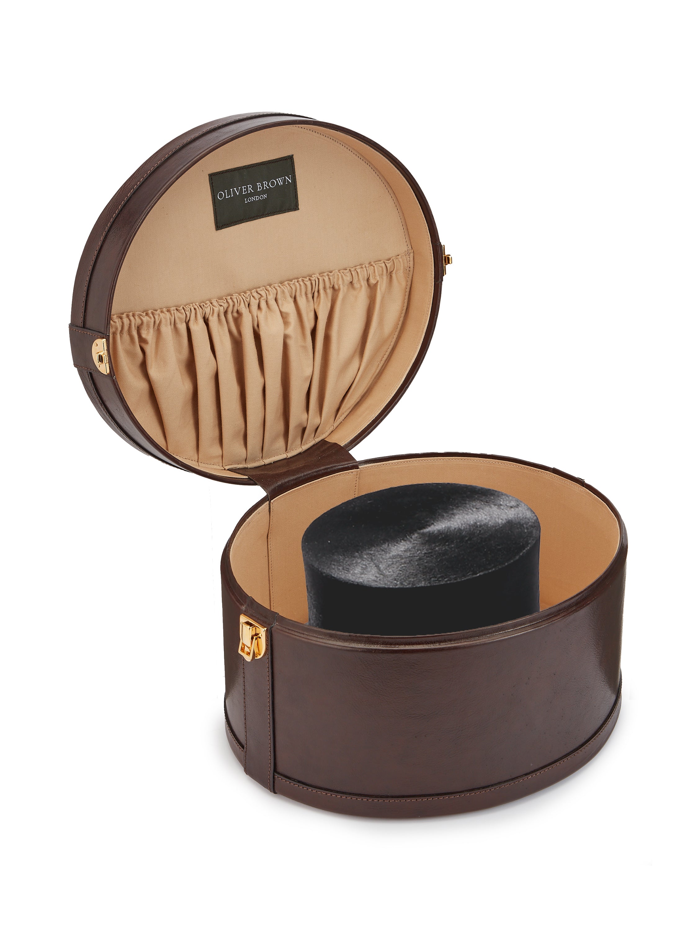 Leather Top Hat Box