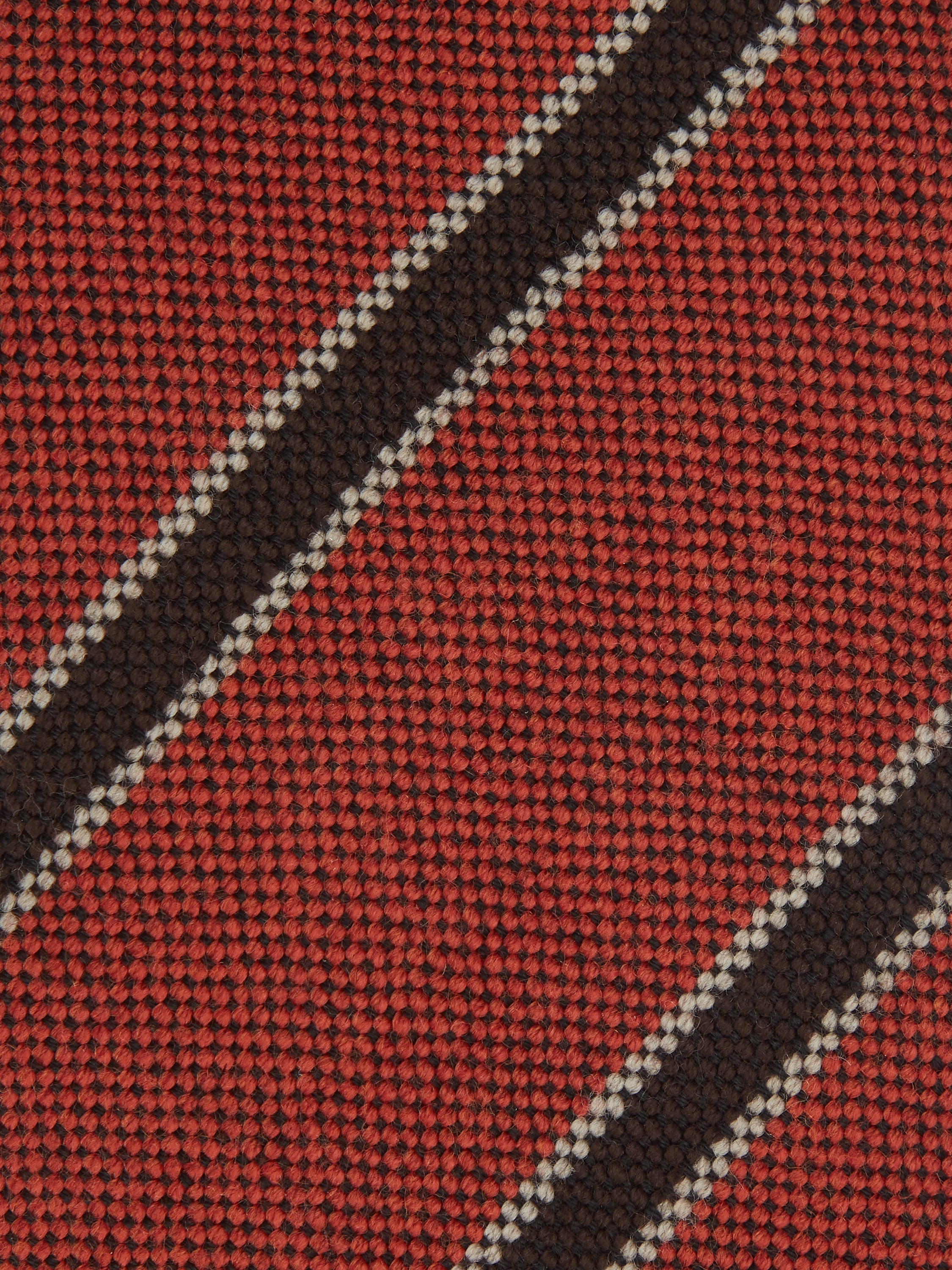 Wool Striped Tie - Orange