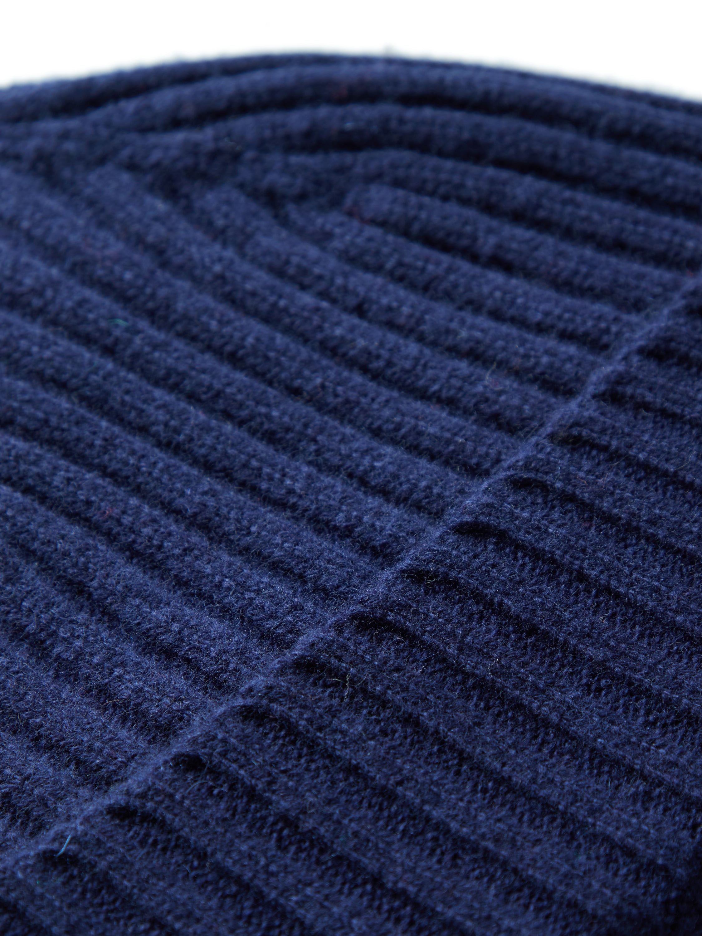 Wool Beanie Hat - Navy