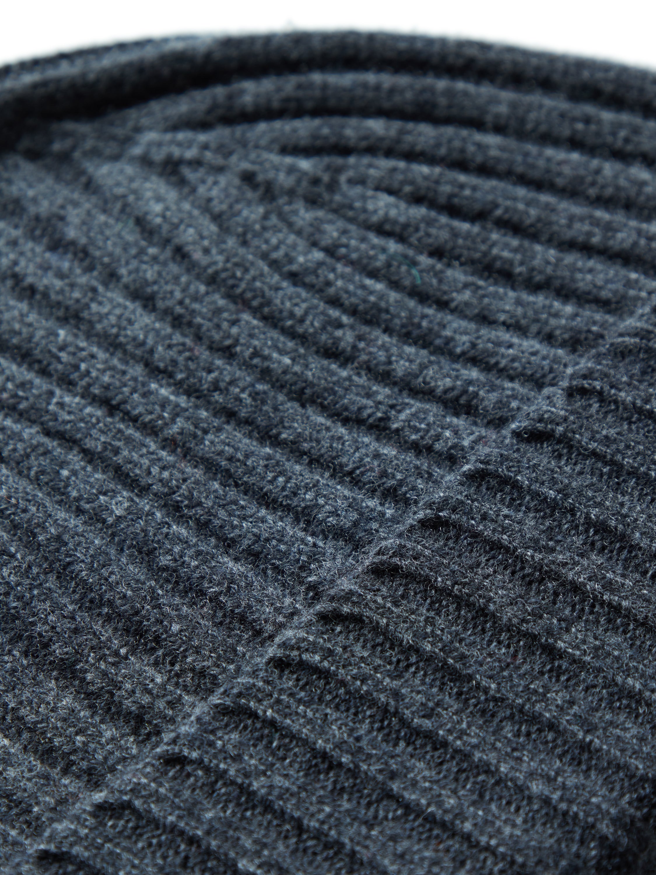 Wool Beanie Hat - Charcoal