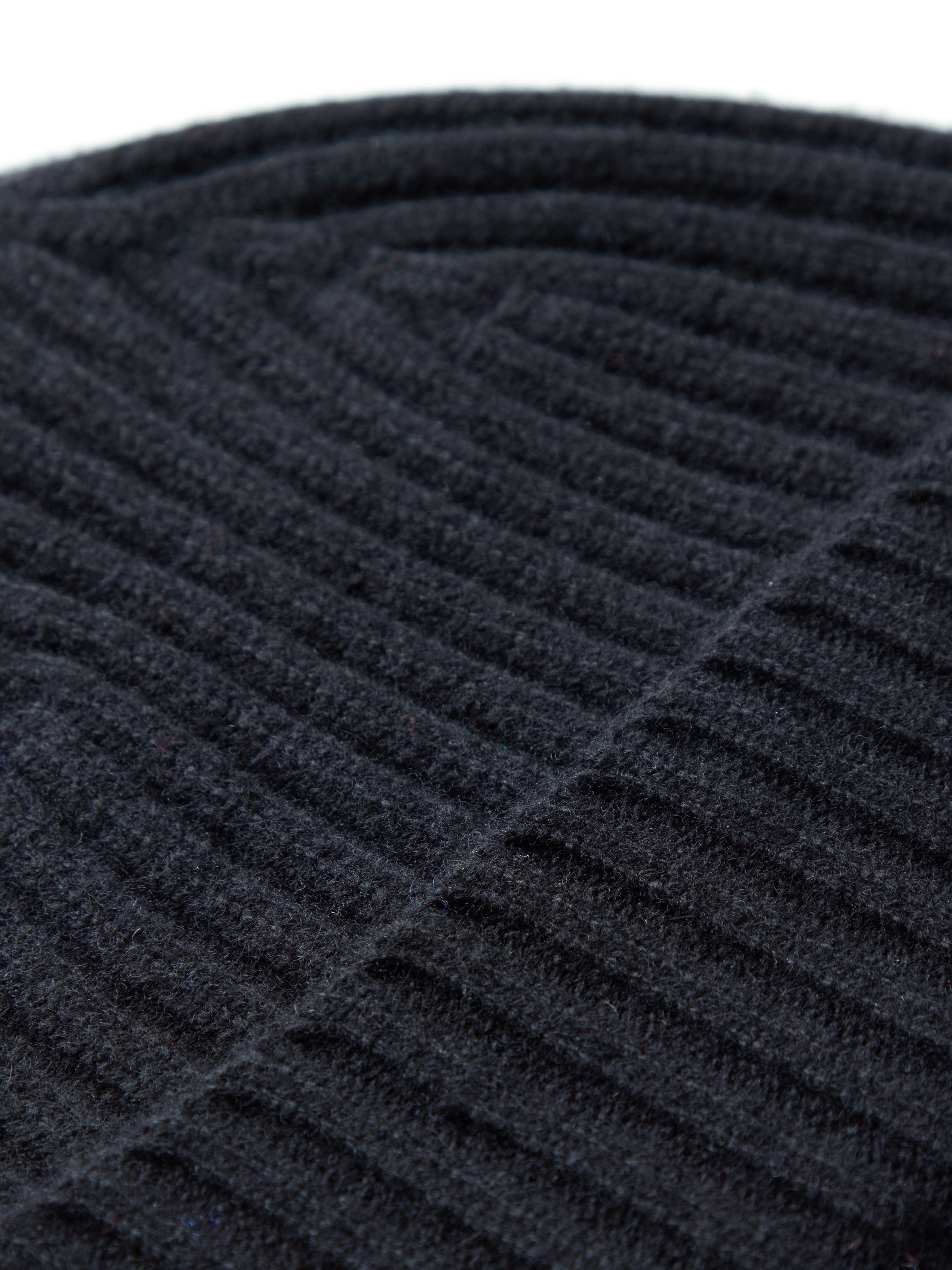 Wool Beanie Hat - Black