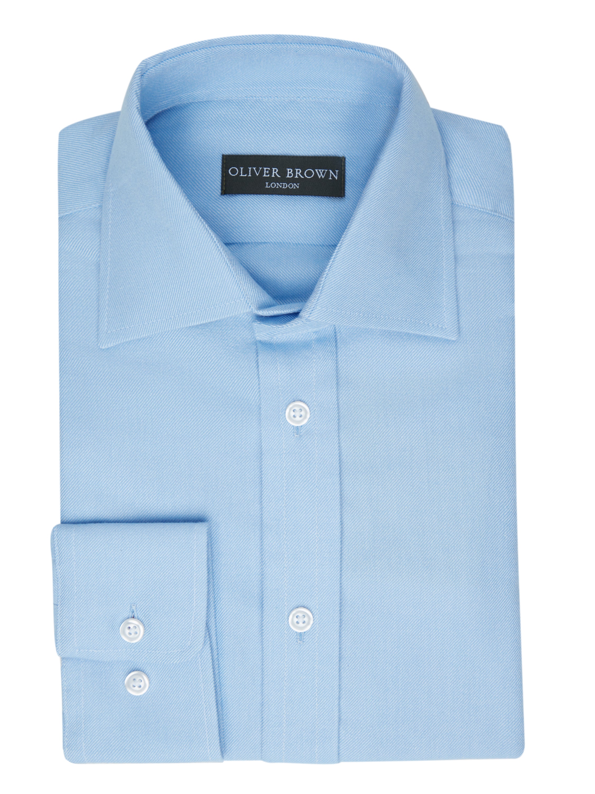 Regenerative Brushed Cotton Shirt - Pale Blue