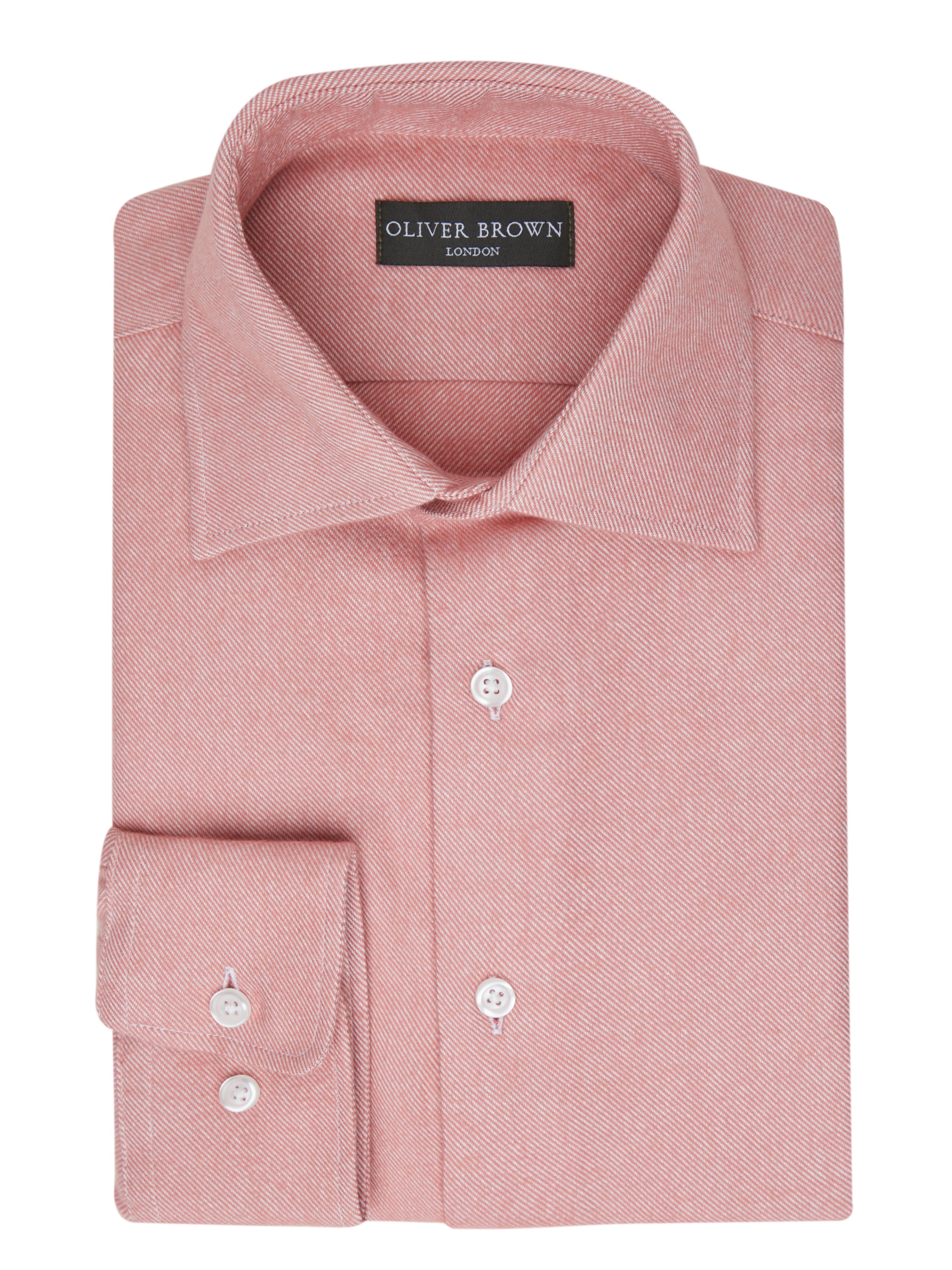 Amalfi Brushed Cotton Shirt - Coral