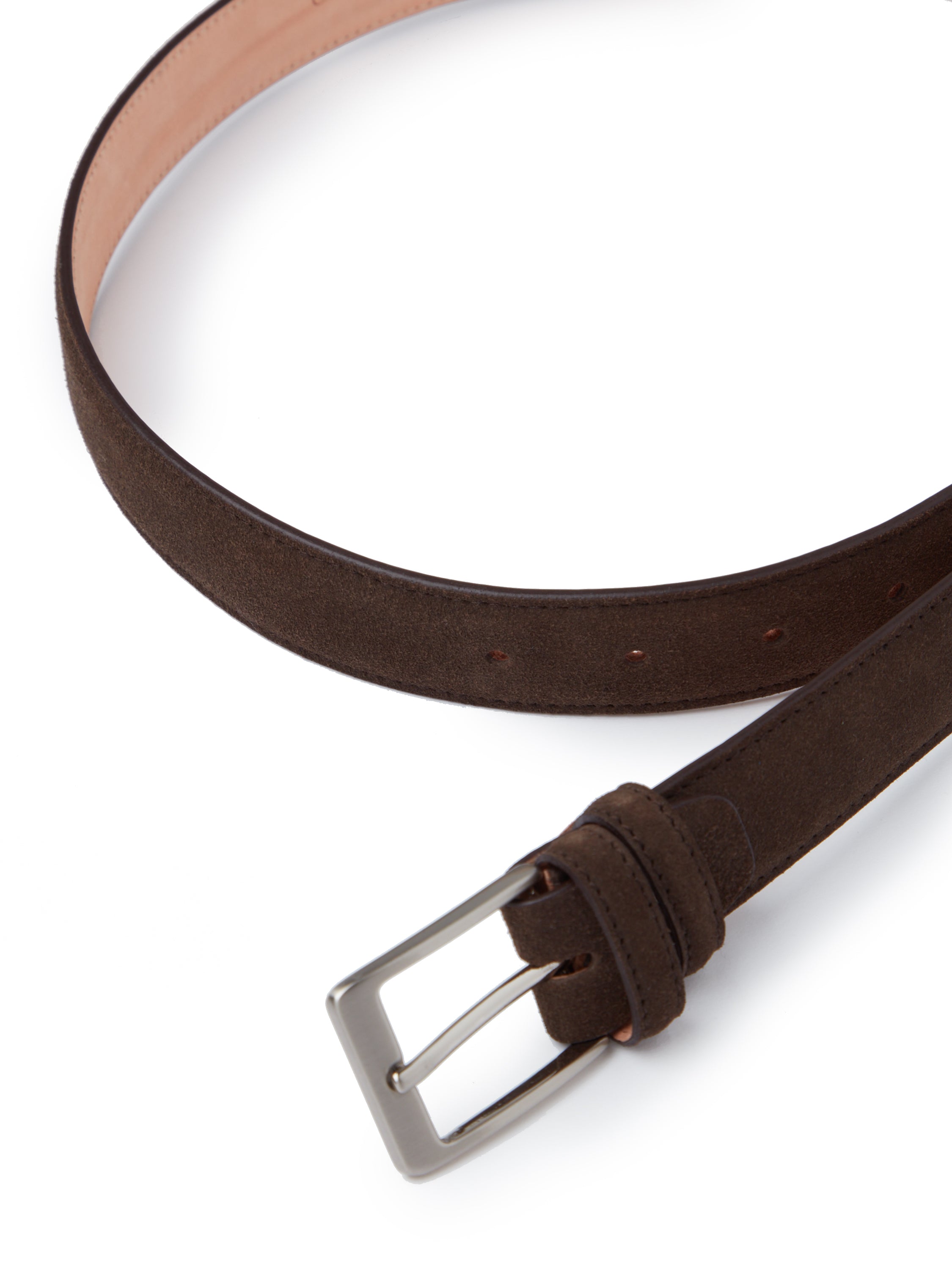 Plain Suede Belt - Tobacco