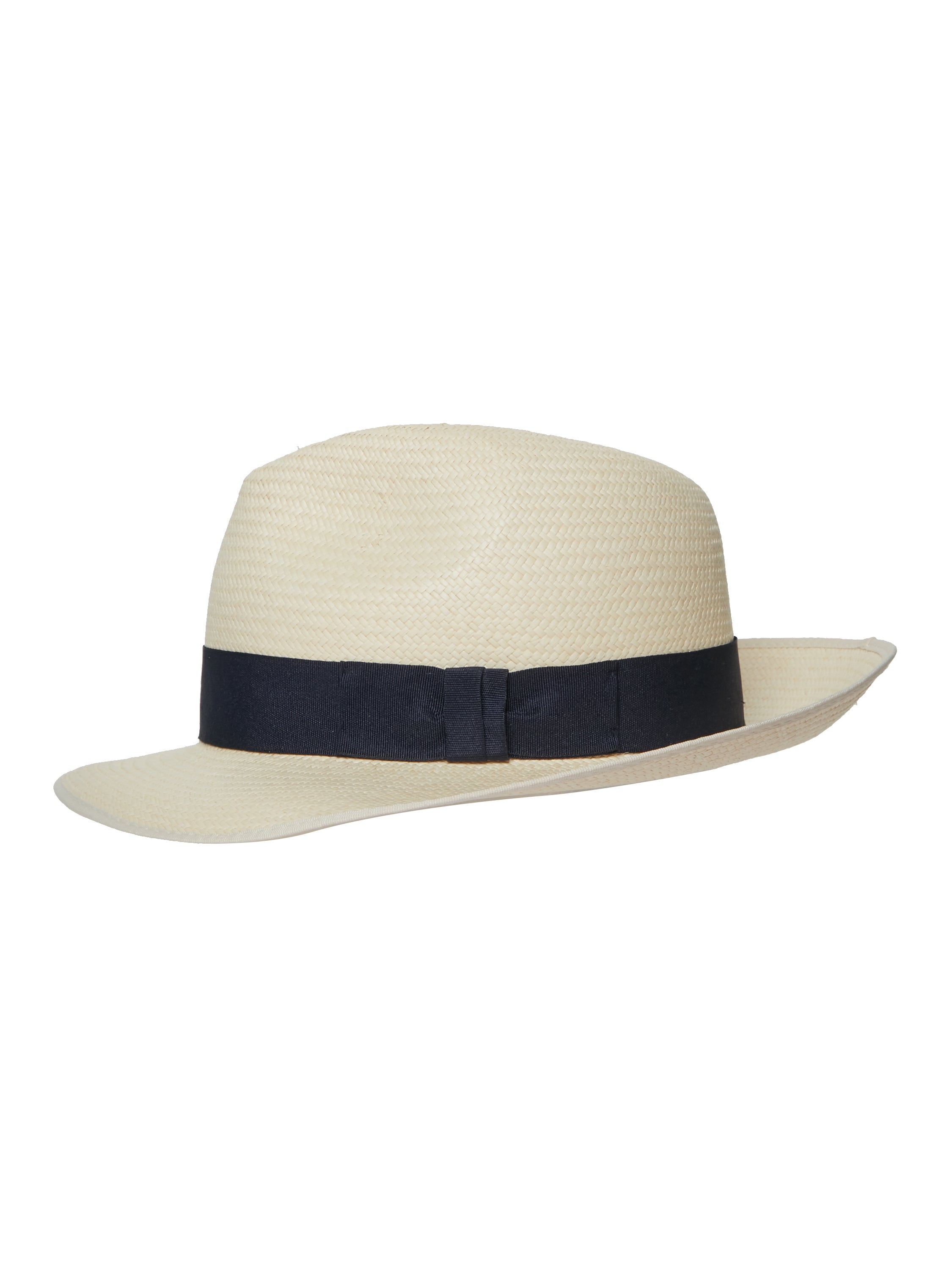 Panama Hat Semi Down Brim - Navy Band