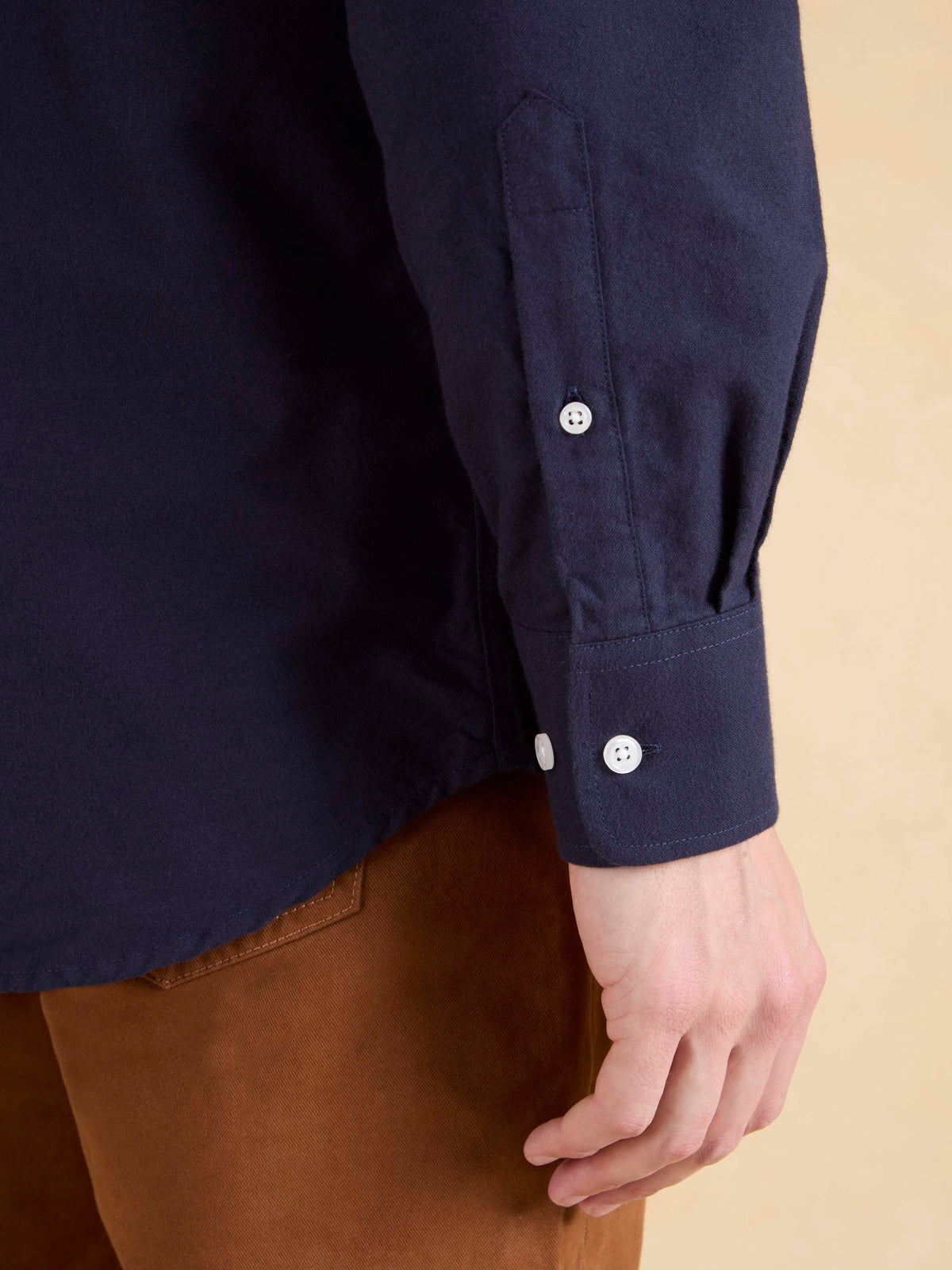 Sloane Shirt - Navy Ultra Soft Brushed Cotton