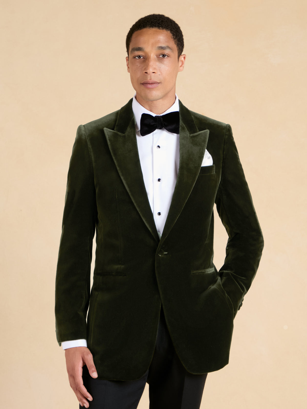 Carlyle Jacket - Olive Cotton Velvet