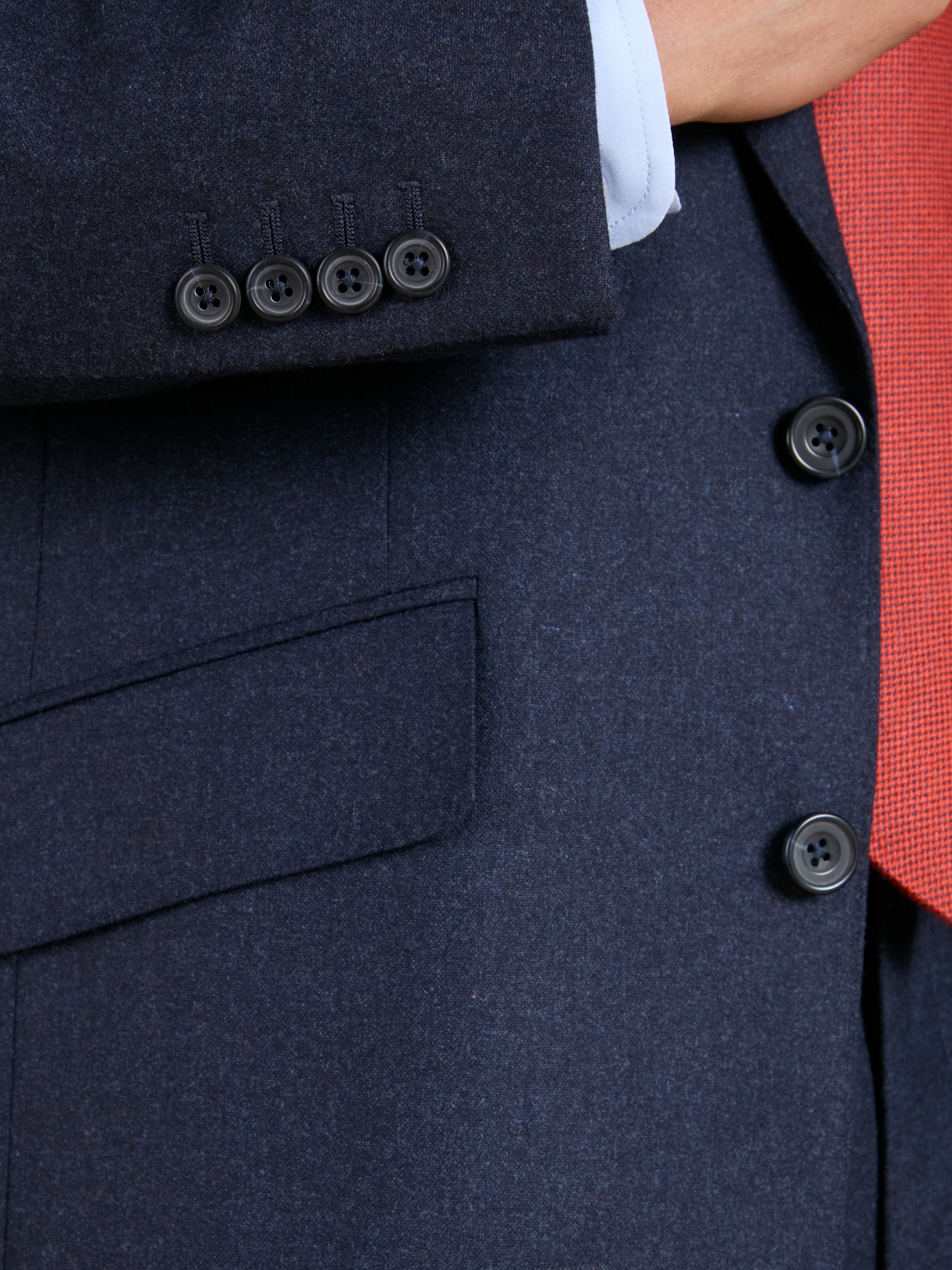Eaton Jacket - Navy Flannel Wool
