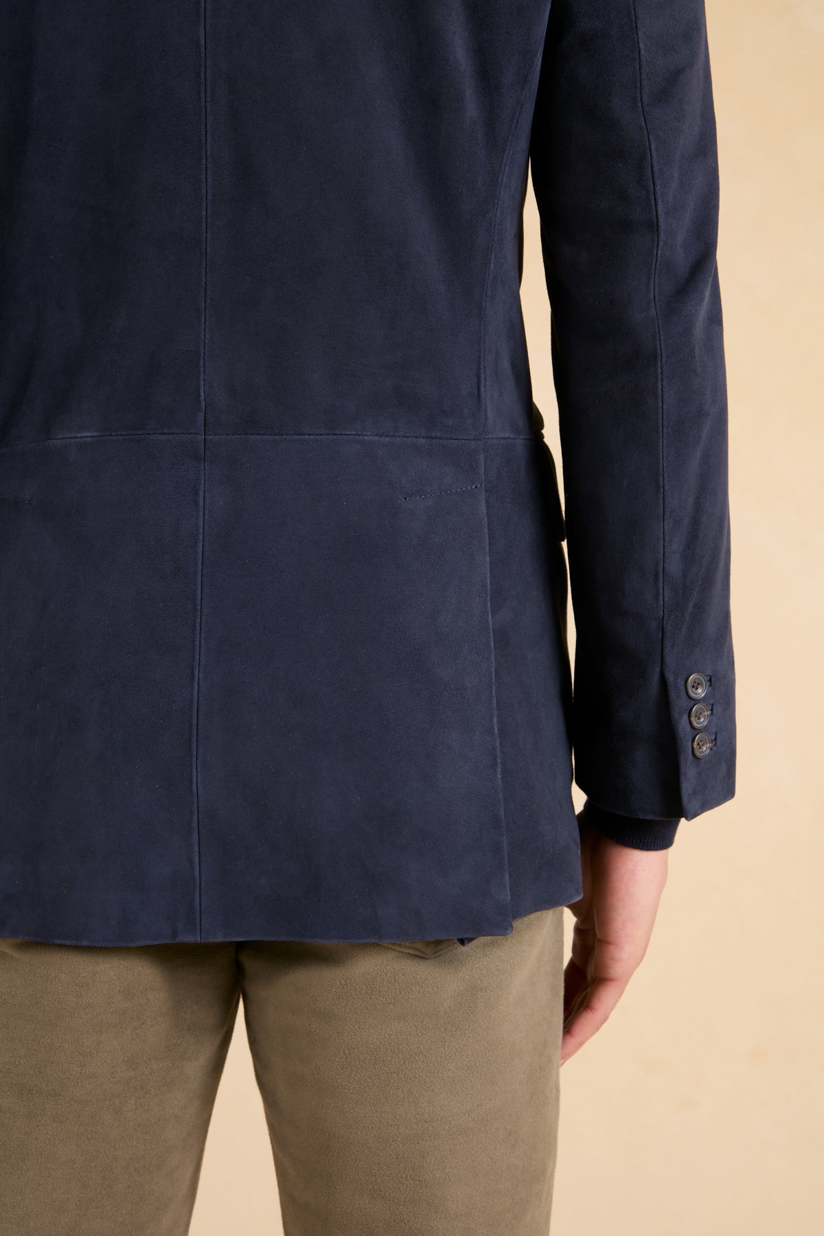 Fitzroy Jacket - Navy Suede Leather