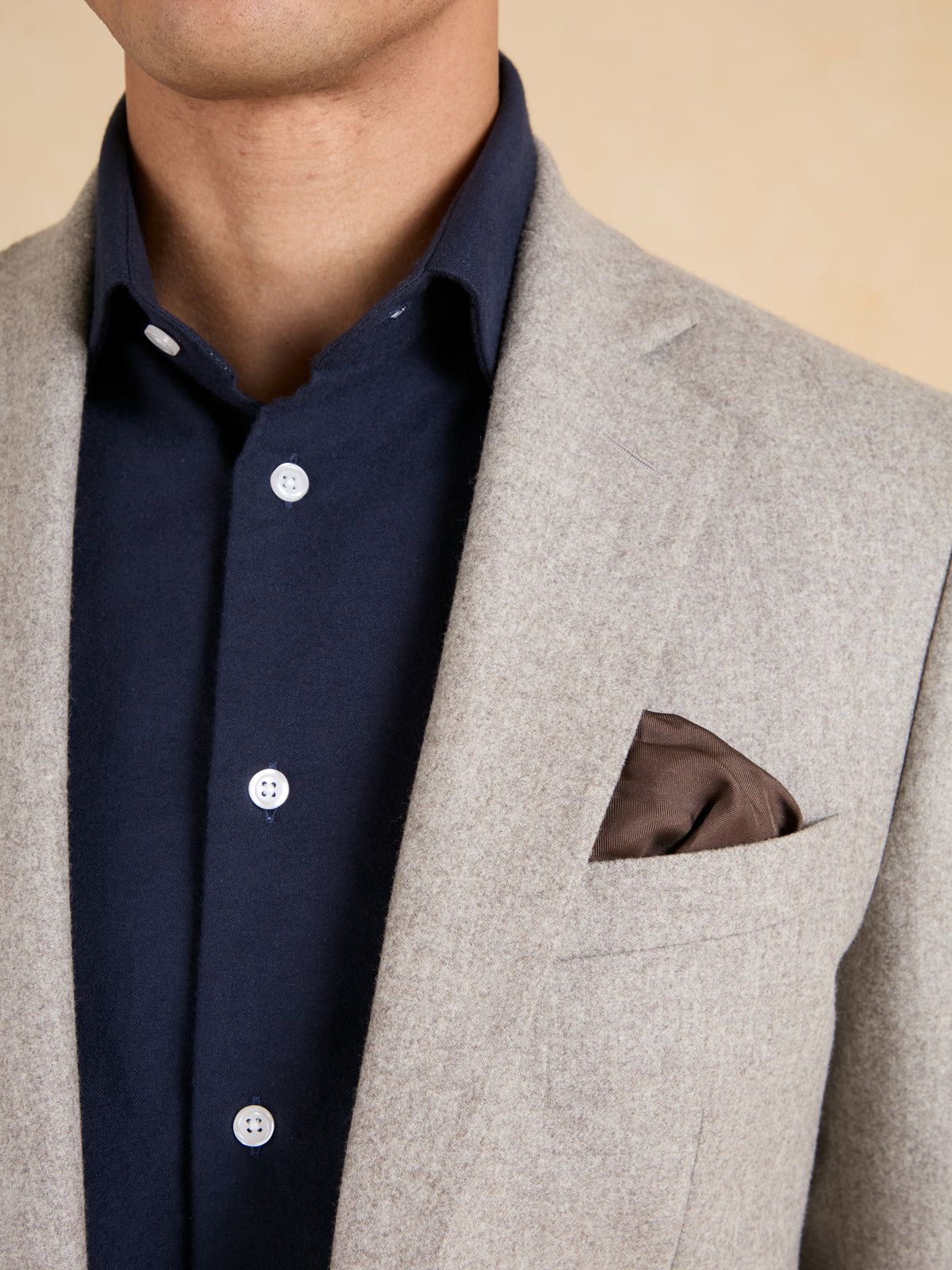 Eaton Jacket - Taupe Italian Flannel Wool
