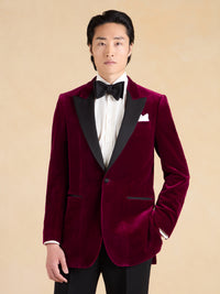 Carlyle Jacket - Ruby Red Cotton Velvet