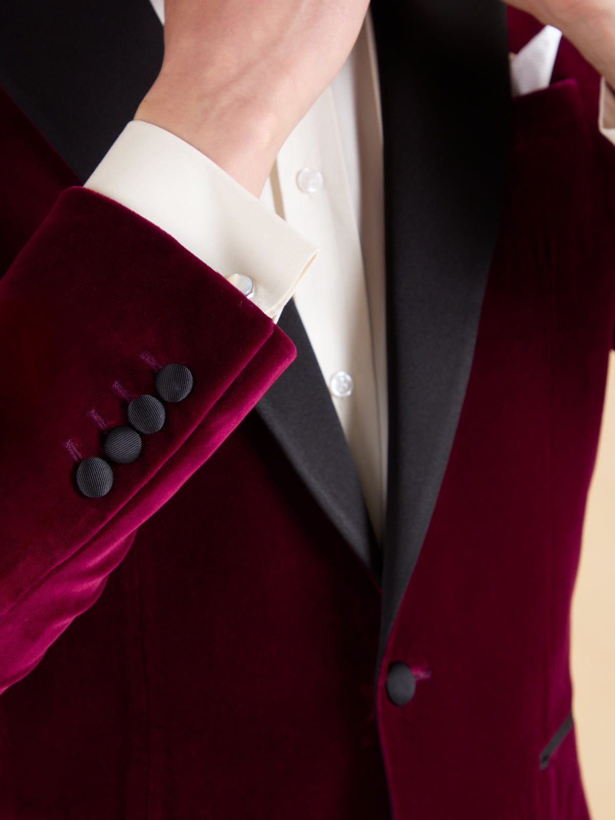 Carlyle Jacket – Ruby Red Cotton Velvet