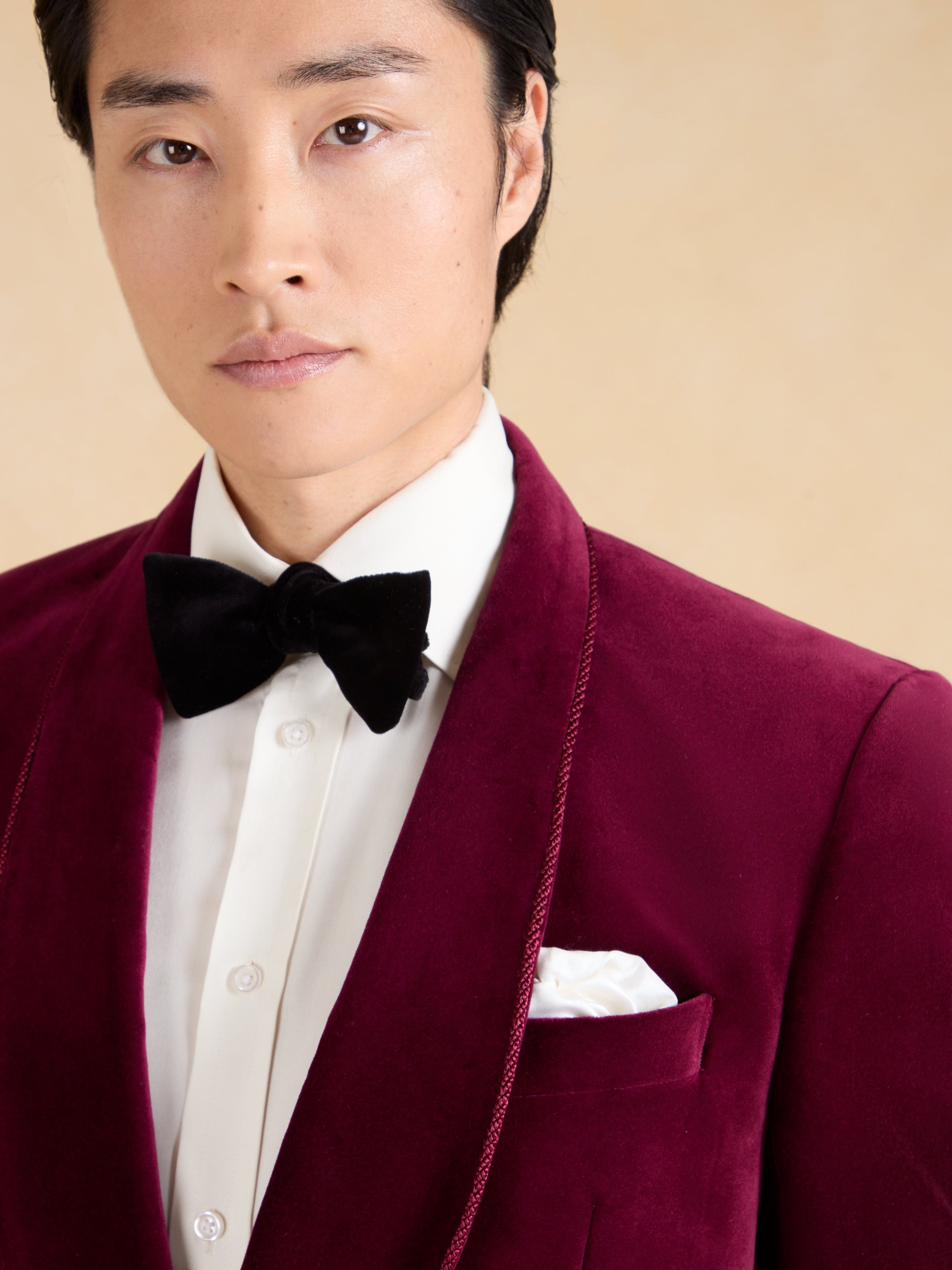 Caversham Smoking Jacket - Burgundy Velvet