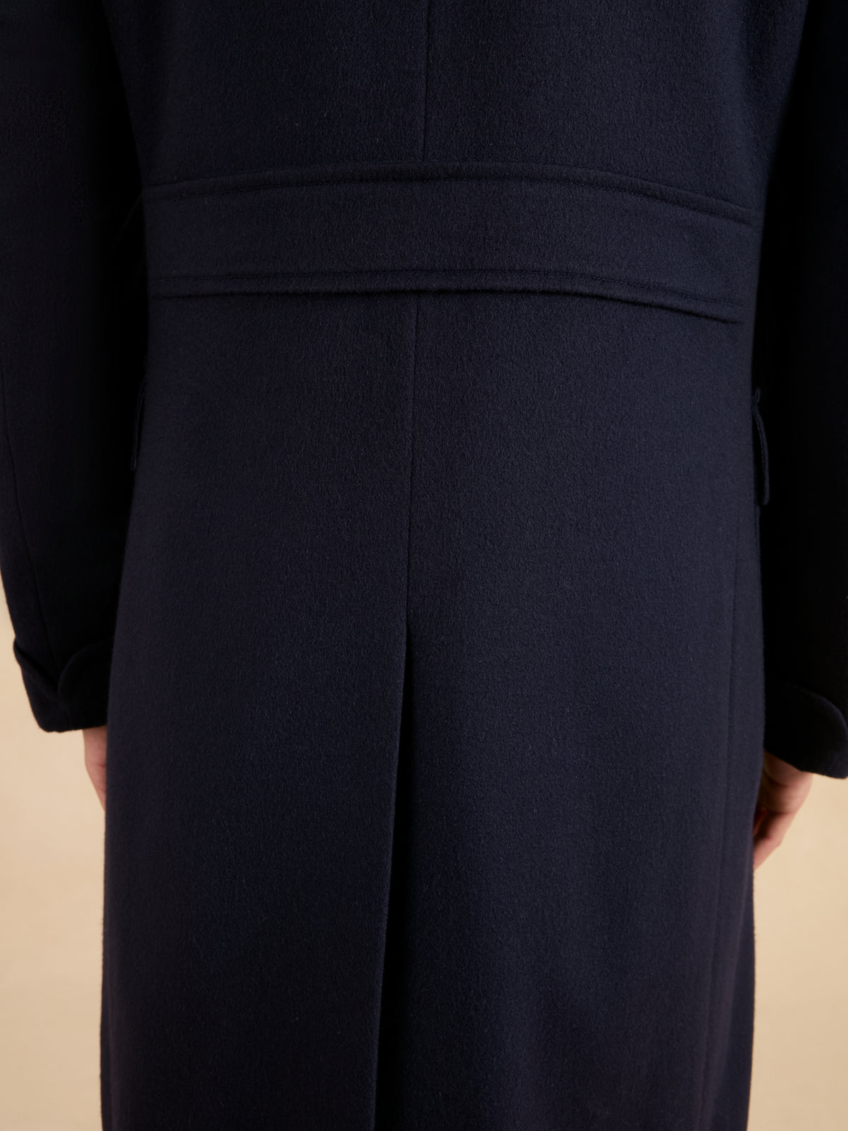 Cranley Double Breasted Overcoat - Navy Pure Cashmere