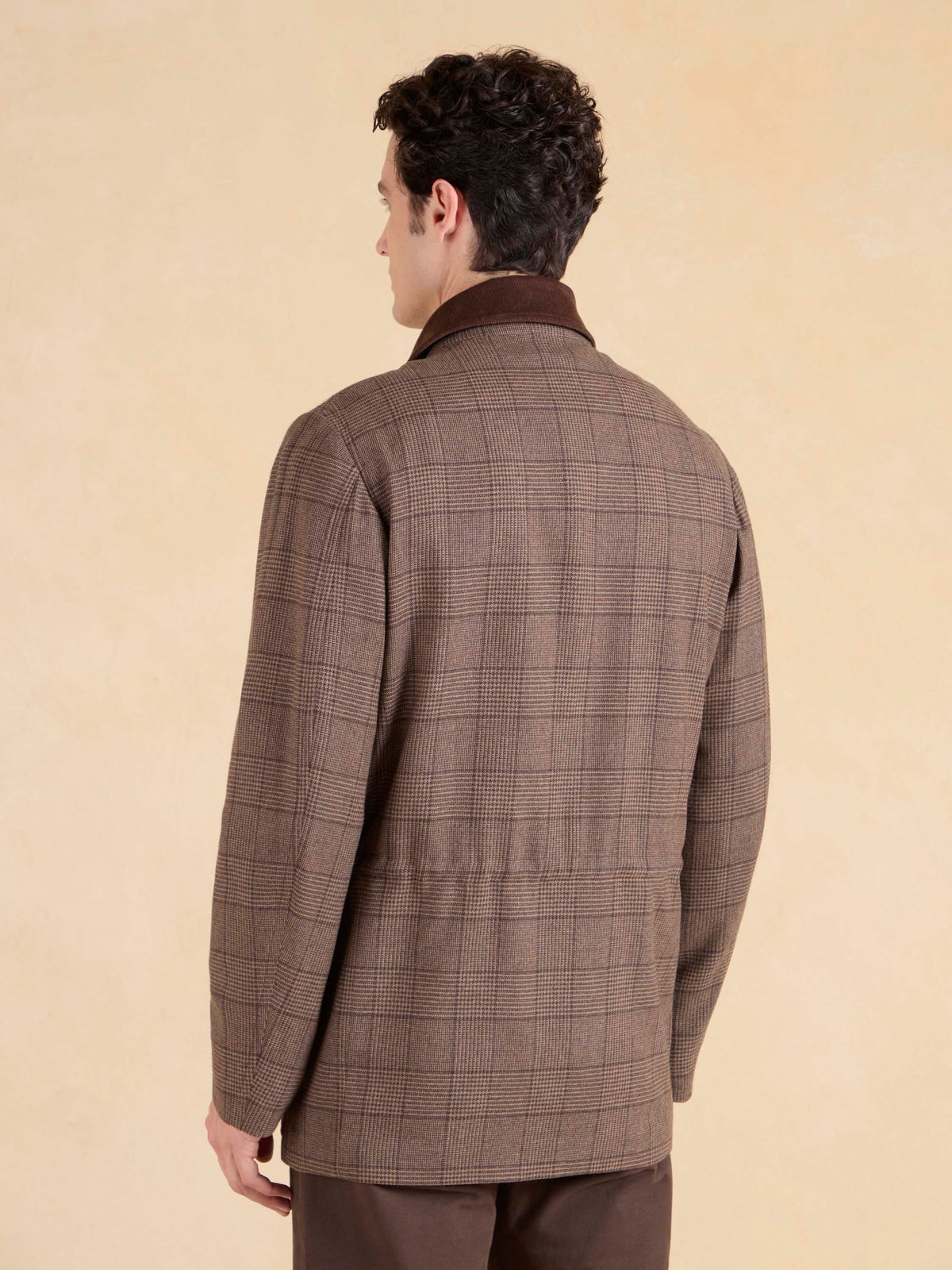 Draycott Coat - Brown Checked Cashmere Blend