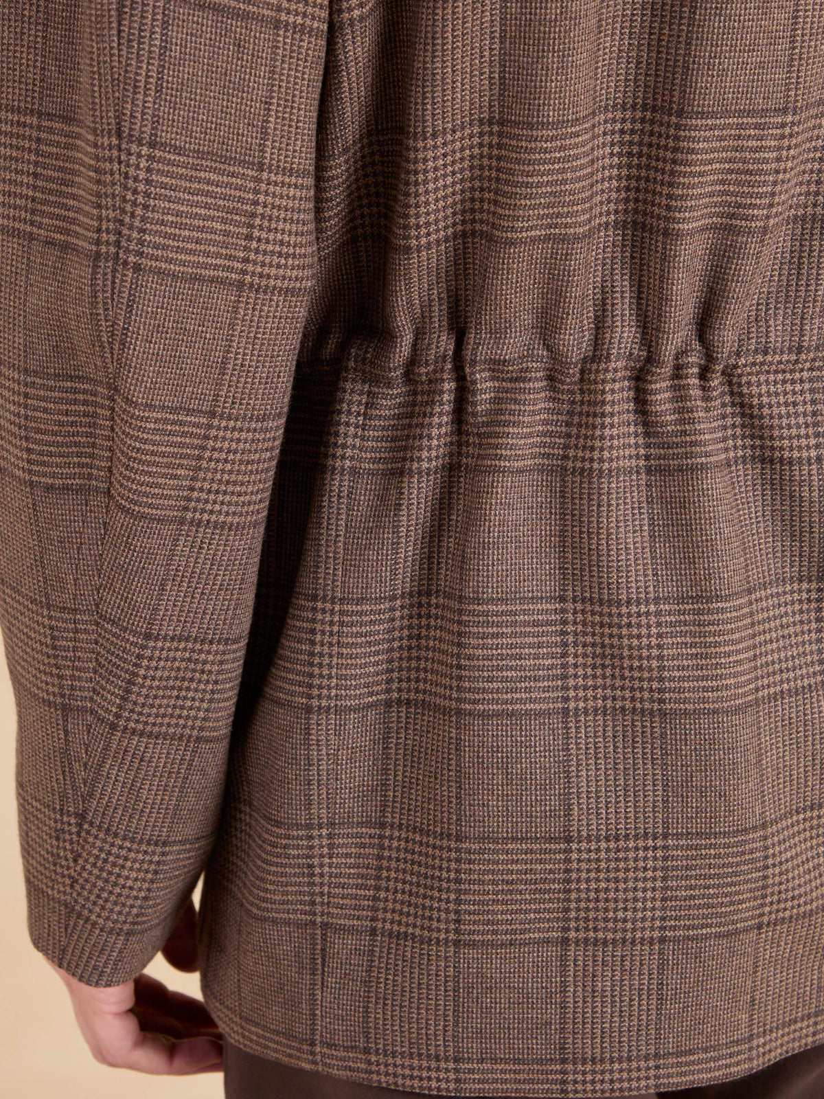 Draycott Coat - Brown Checked Cashmere Blend