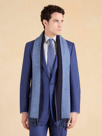 Eaton Jacket - Mid Blue Italian Flannel Wool