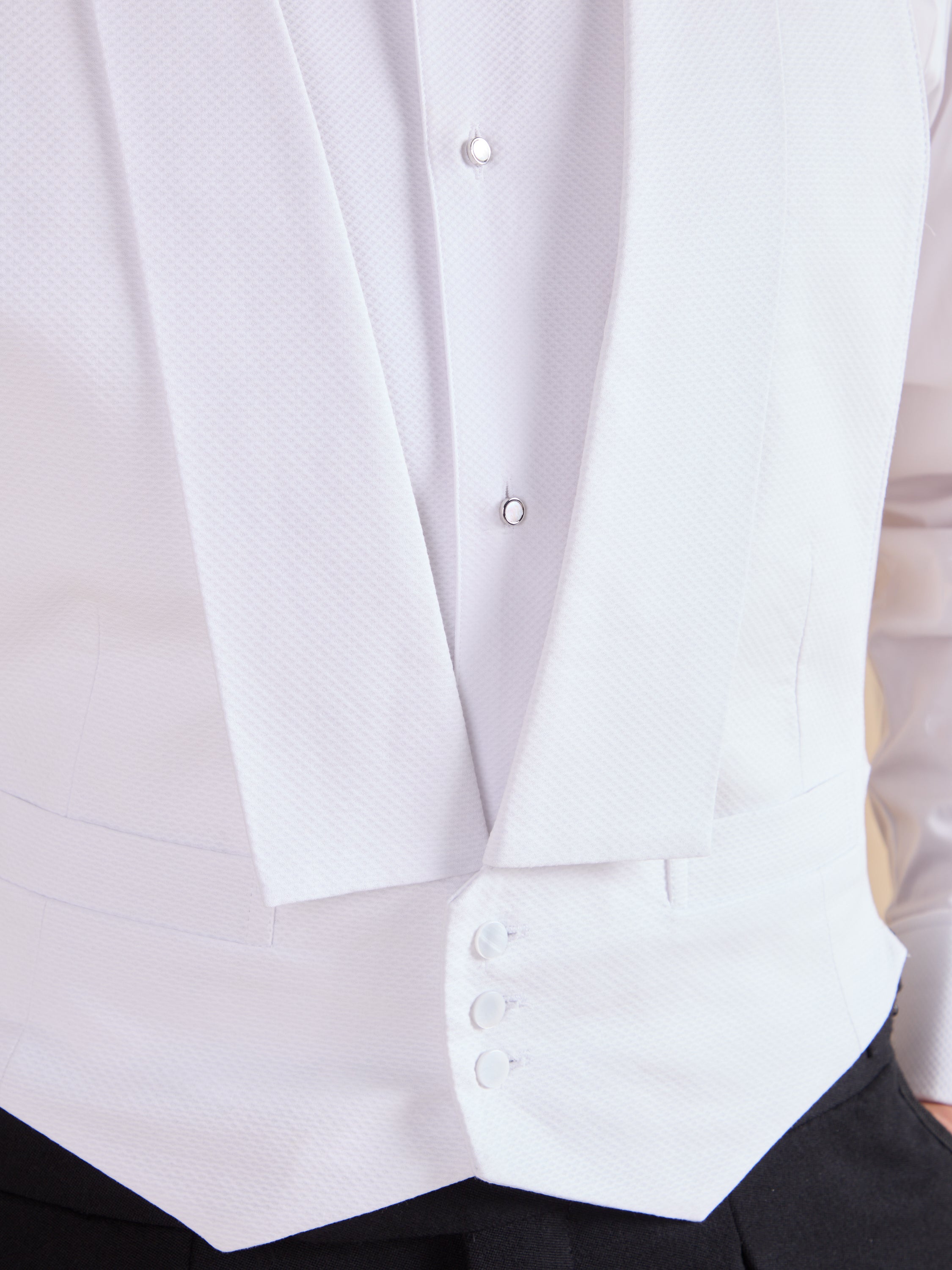 Marcella Waistcoat, Backless - White