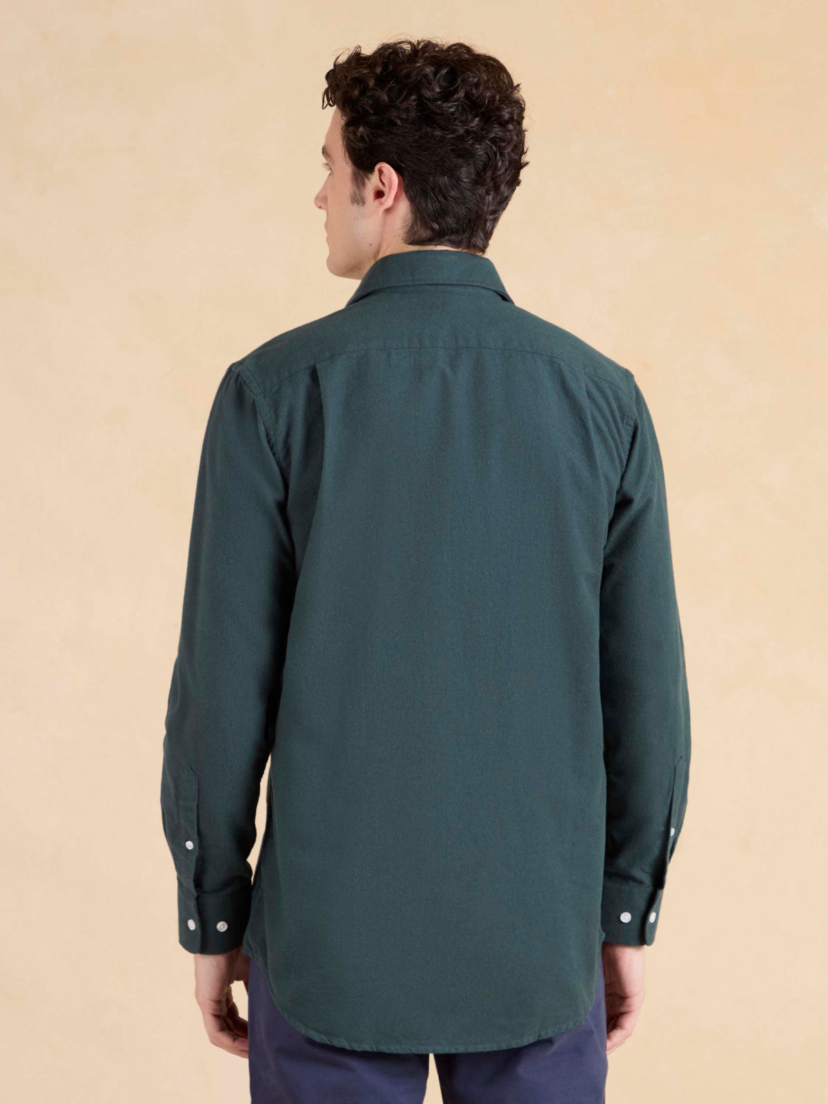 Sloane Shirt - Racing Green Ultra Soft Brushed Cotton