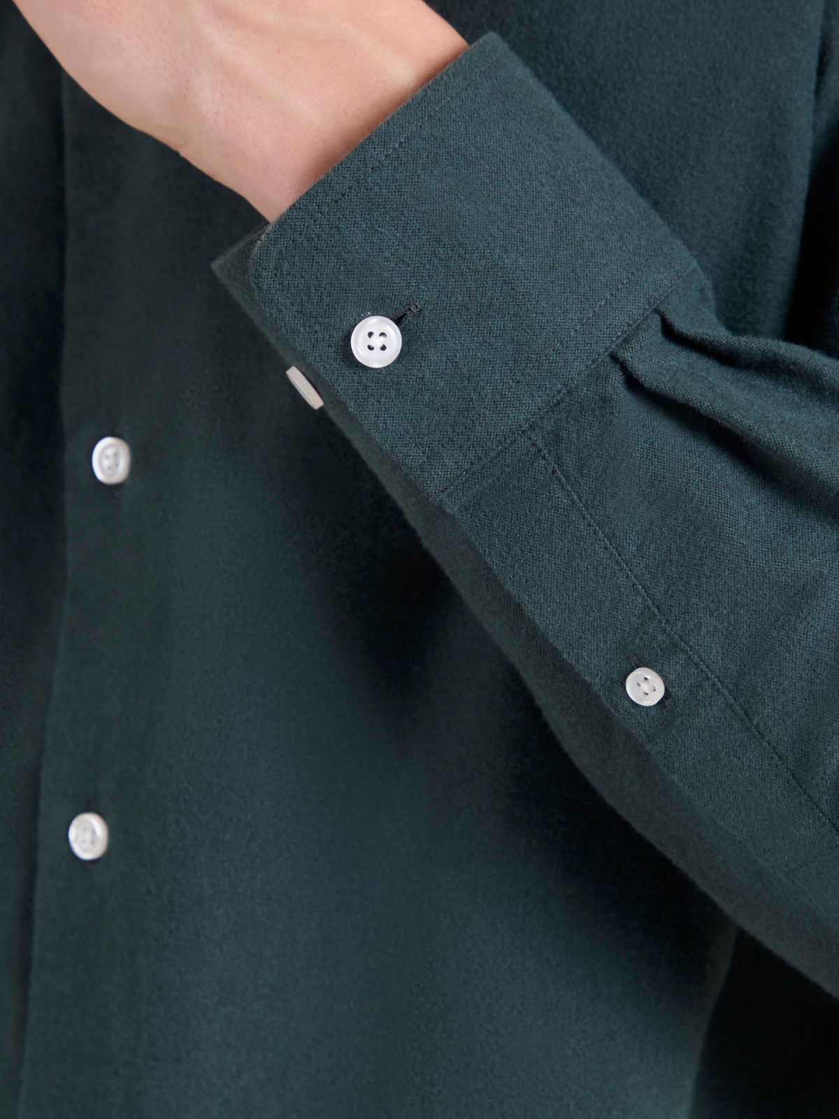 Sloane Shirt - Racing Green Ultra Soft Brushed Cotton