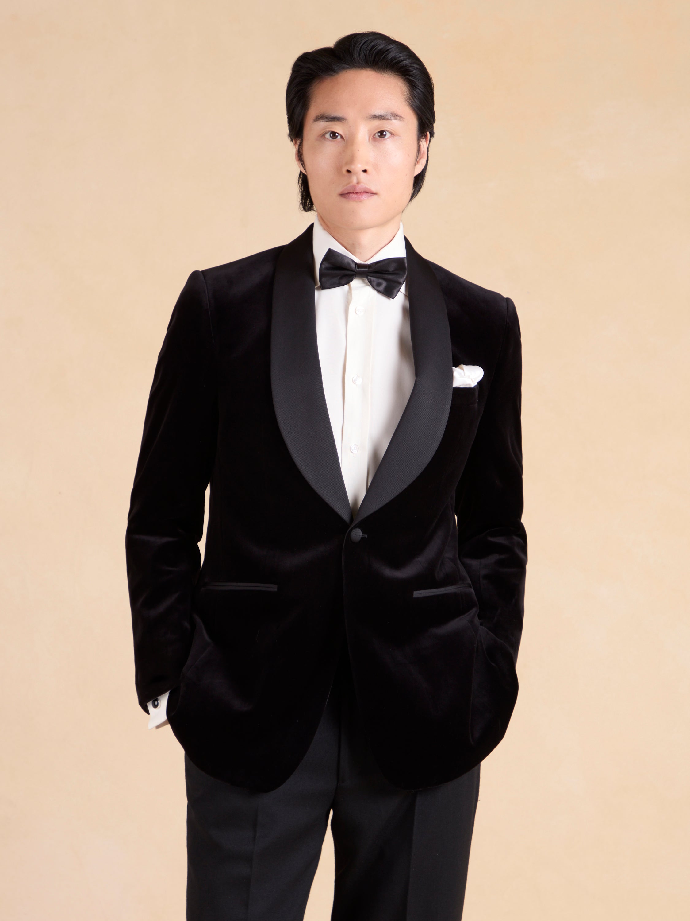 Carlyle Smoking Jacket - Black Velvet
