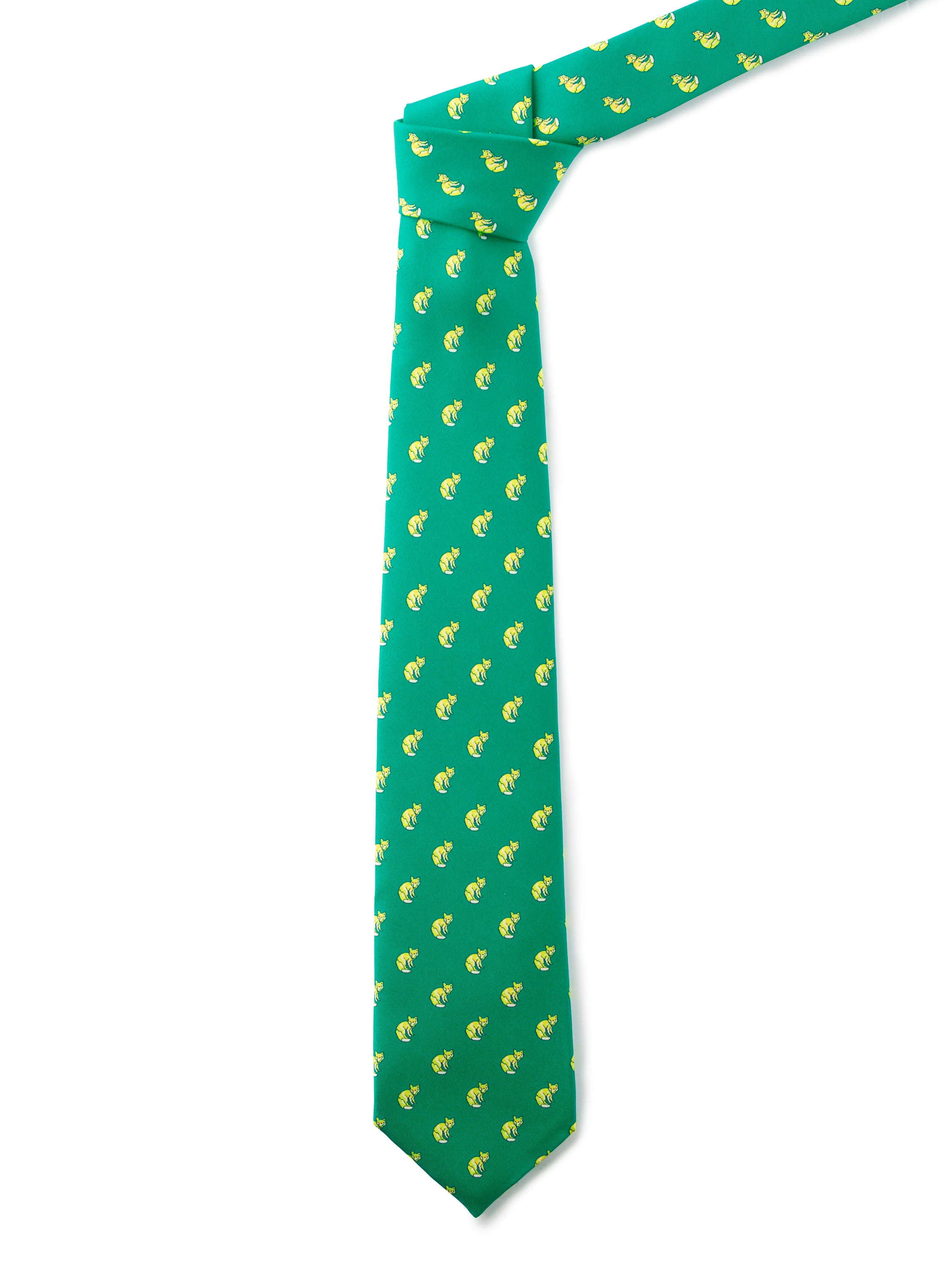 Pure Silk Fox Tie - Dark Green