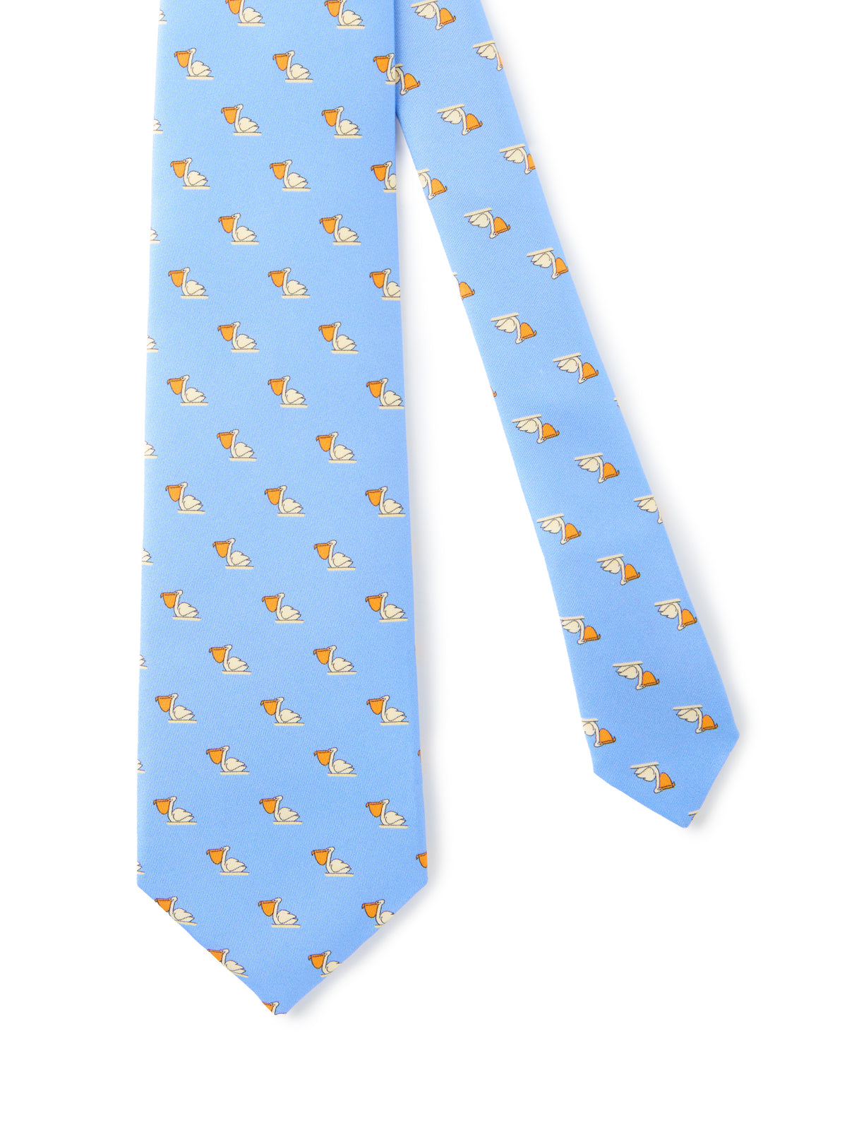 Pure Silk Pelican Tie - Pale Blue
