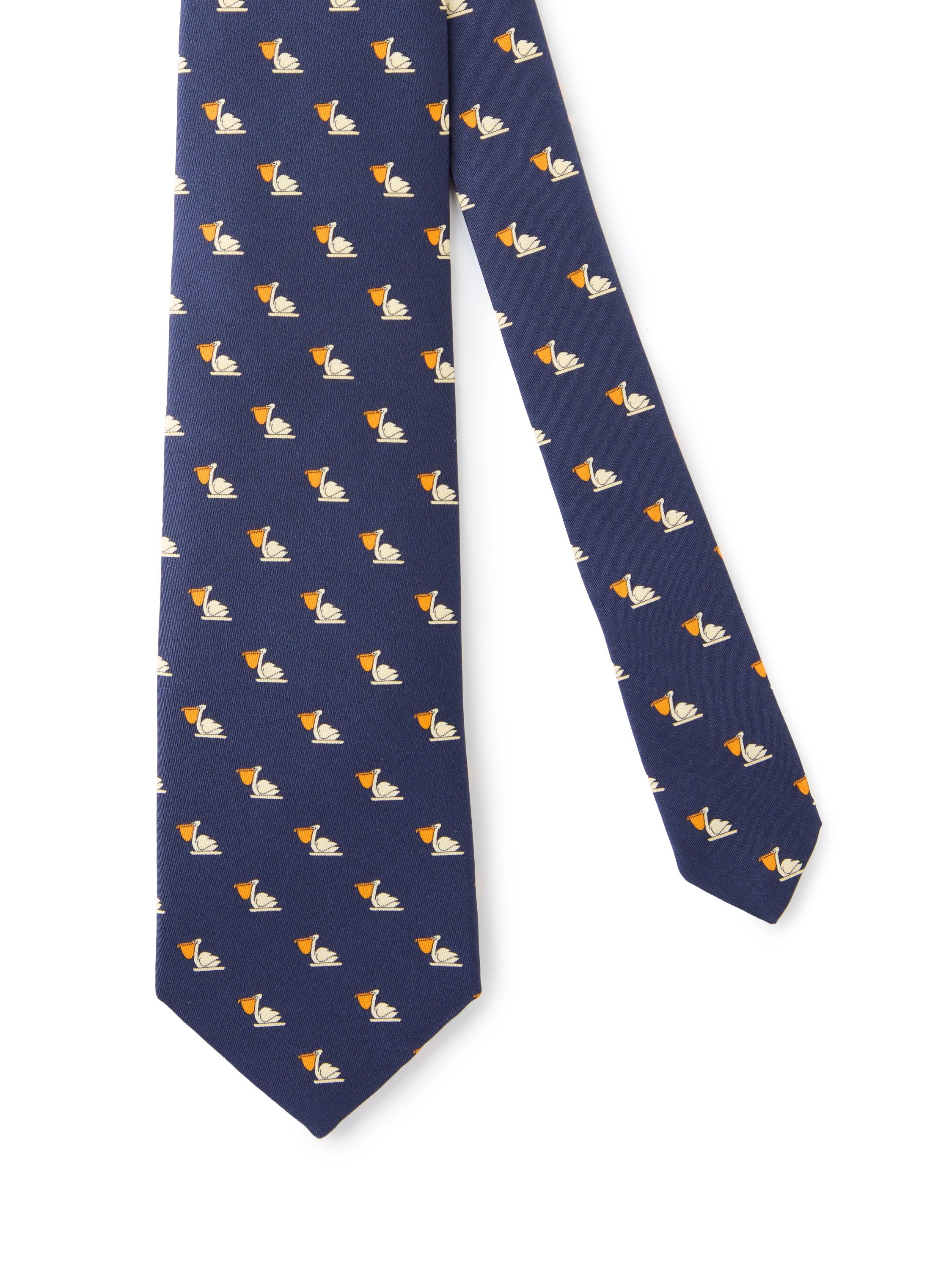 Pure Silk Pelican Tie - Navy