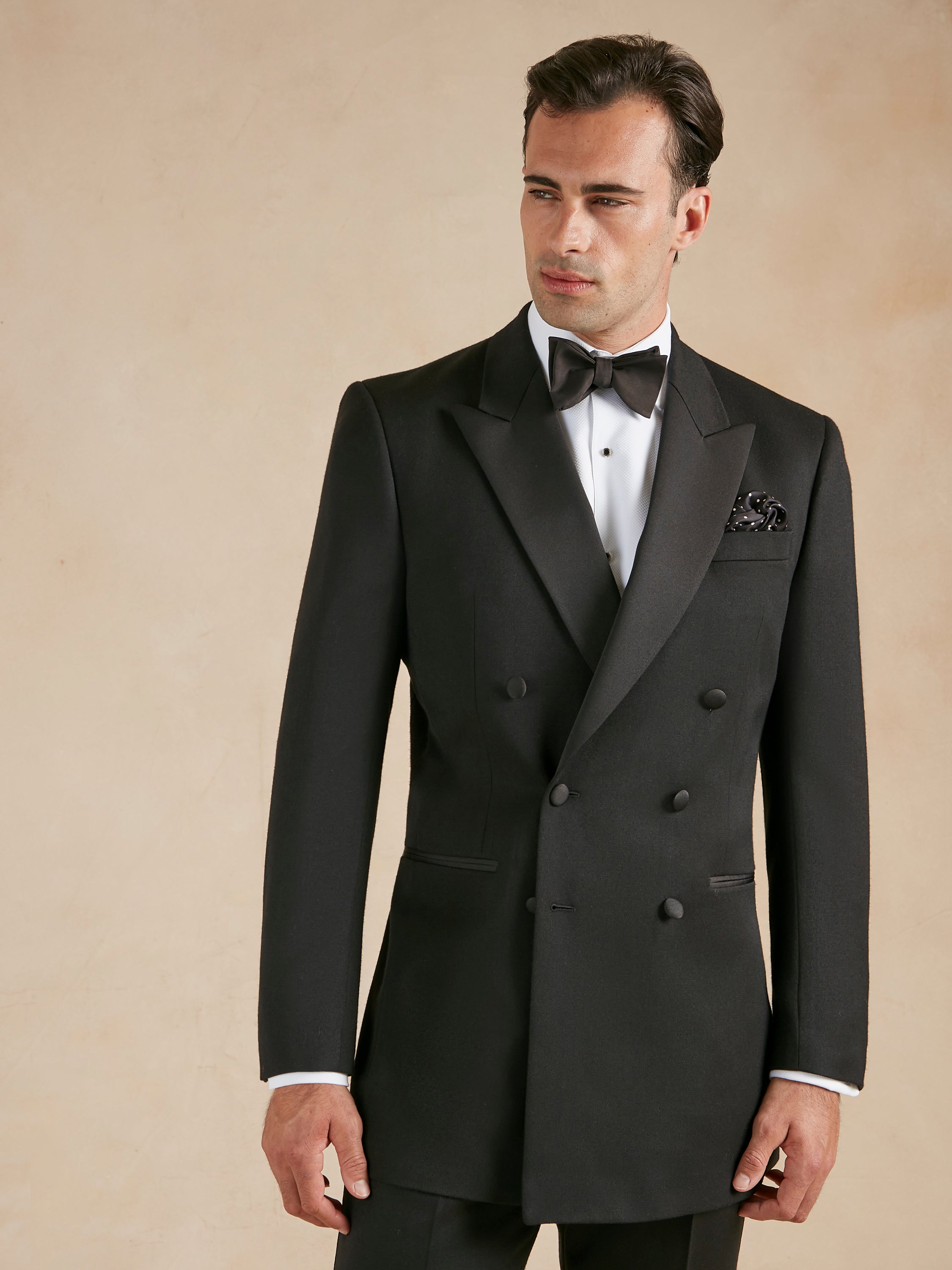 Dinner Suit Hire - Double Breasted Jacket, Trousers, Shirt & Bow Tie