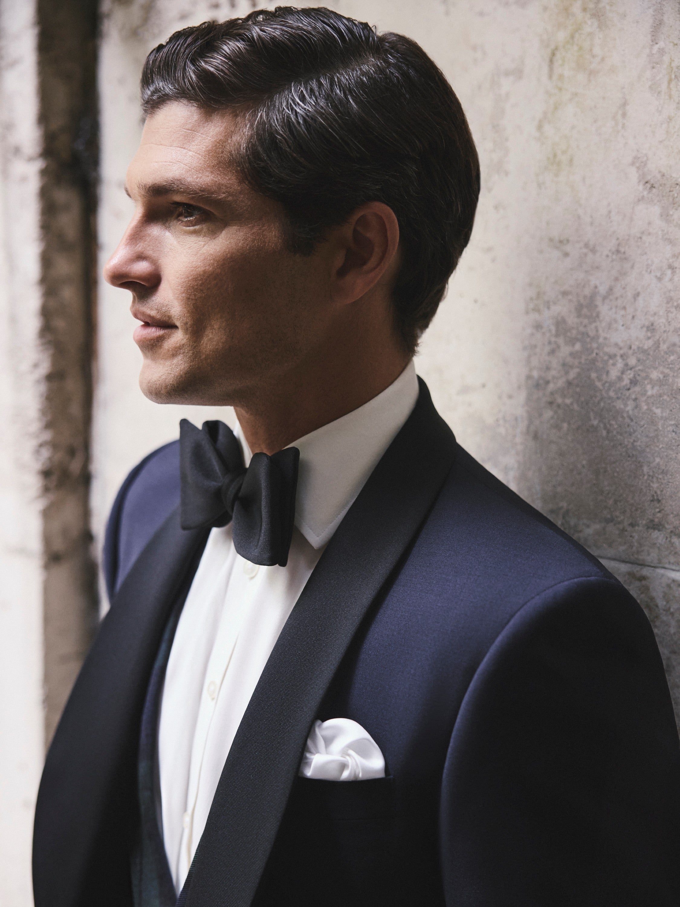 Bow Tie, Self Tie - Corded Black