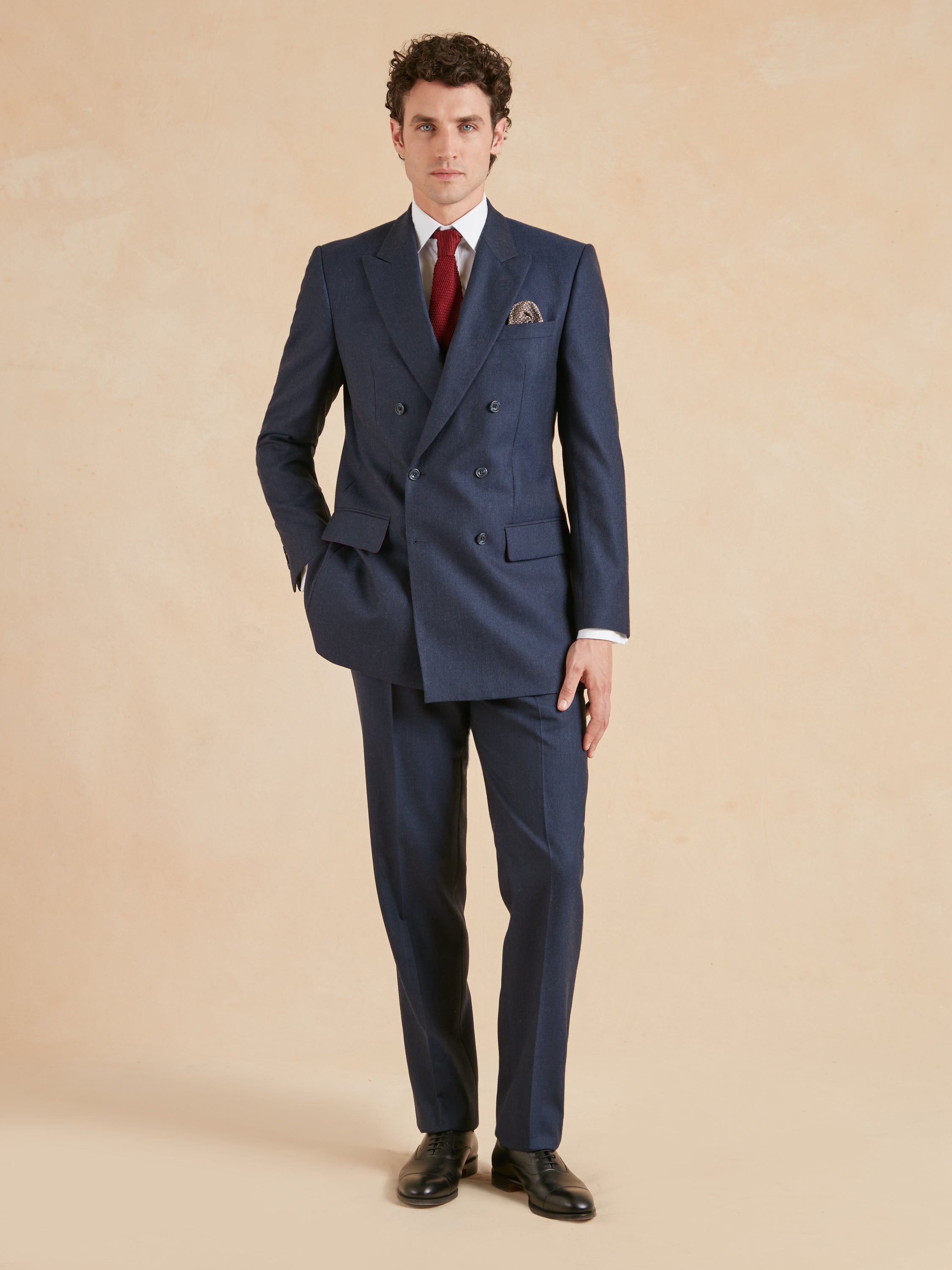 Cadogan Classic Fit Suit - Airforce Blue Twill Wool