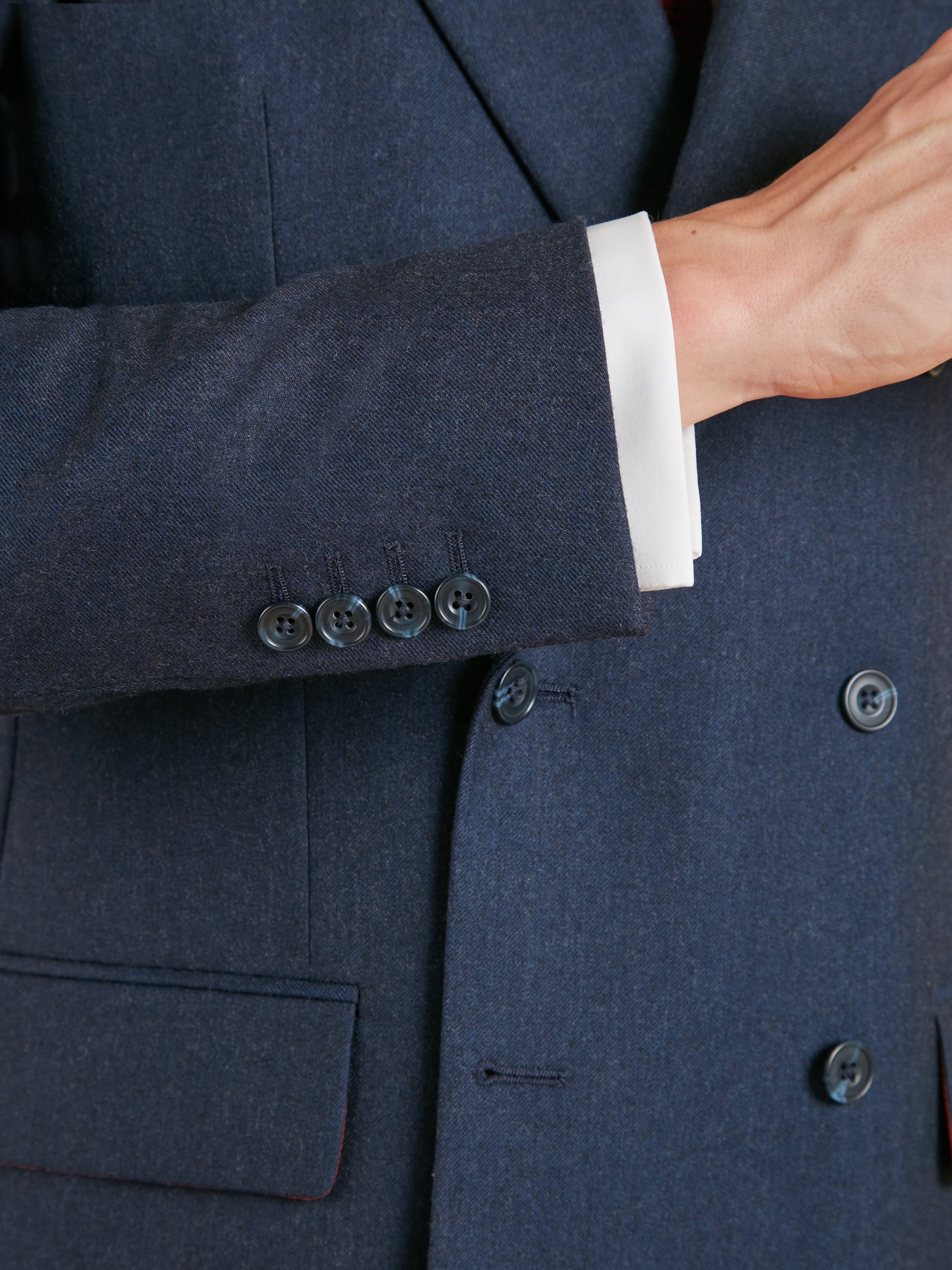 Cadogan Classic Fit Suit - Airforce Blue Twill Wool
