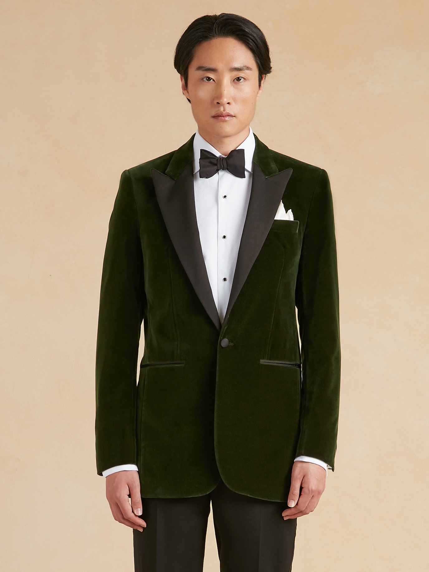 Carlyle Smoking Jacket - Green Velvet