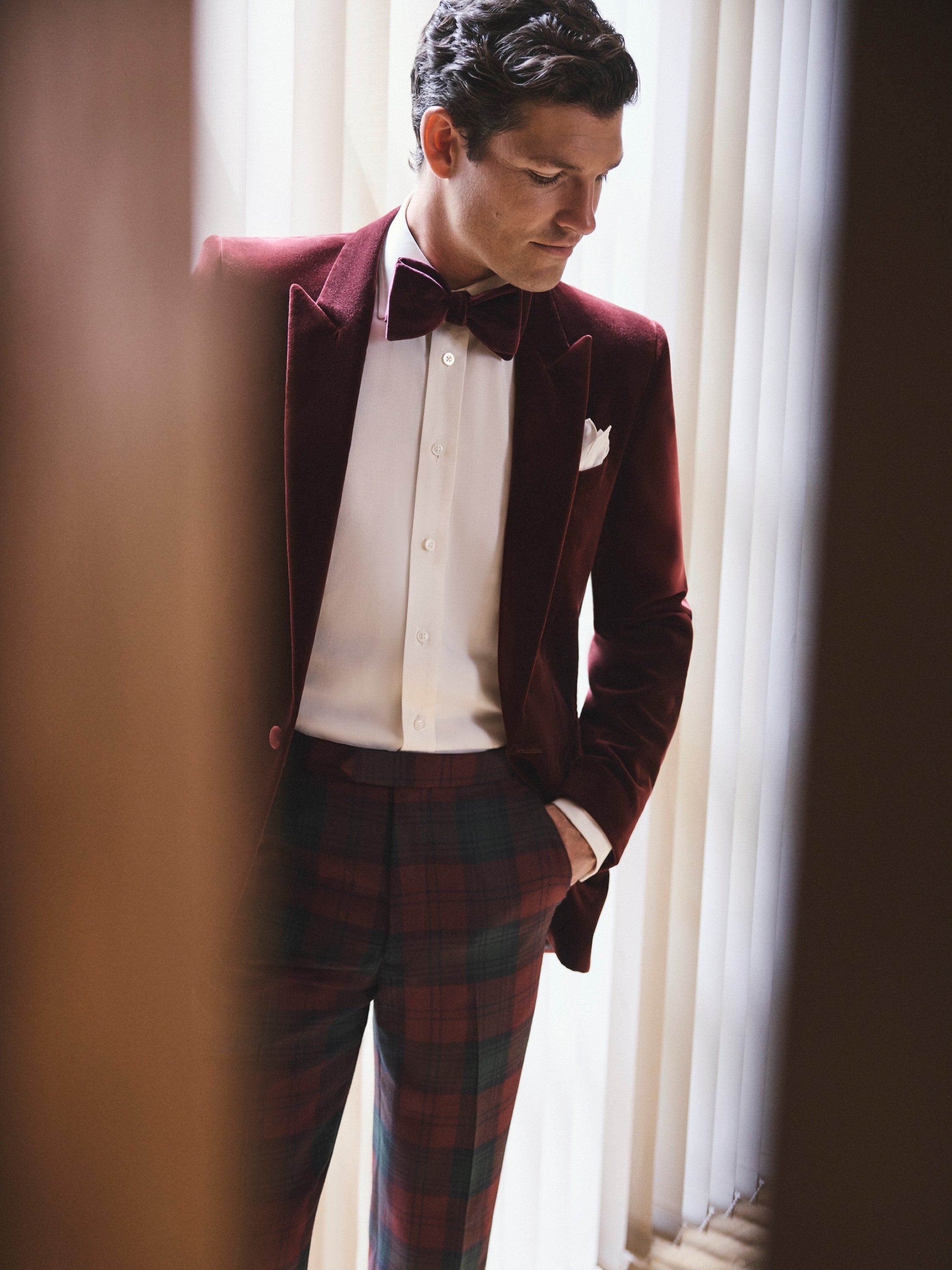 Carlyle Jacket - Bordeaux Velvet