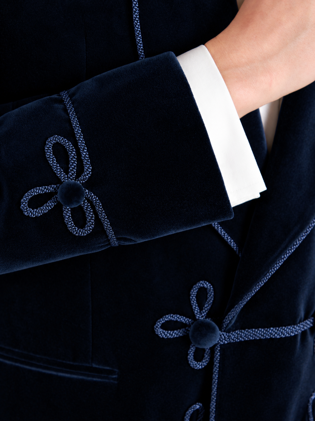 Caversham Smoking Jacket - Navy Velvet
