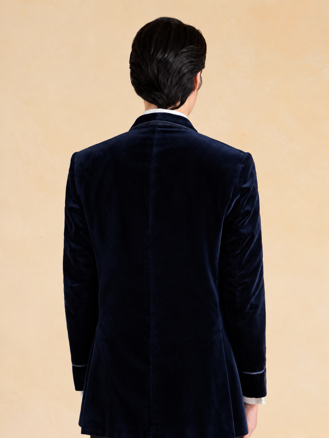 Caversham Smoking Jacket - Navy Velvet