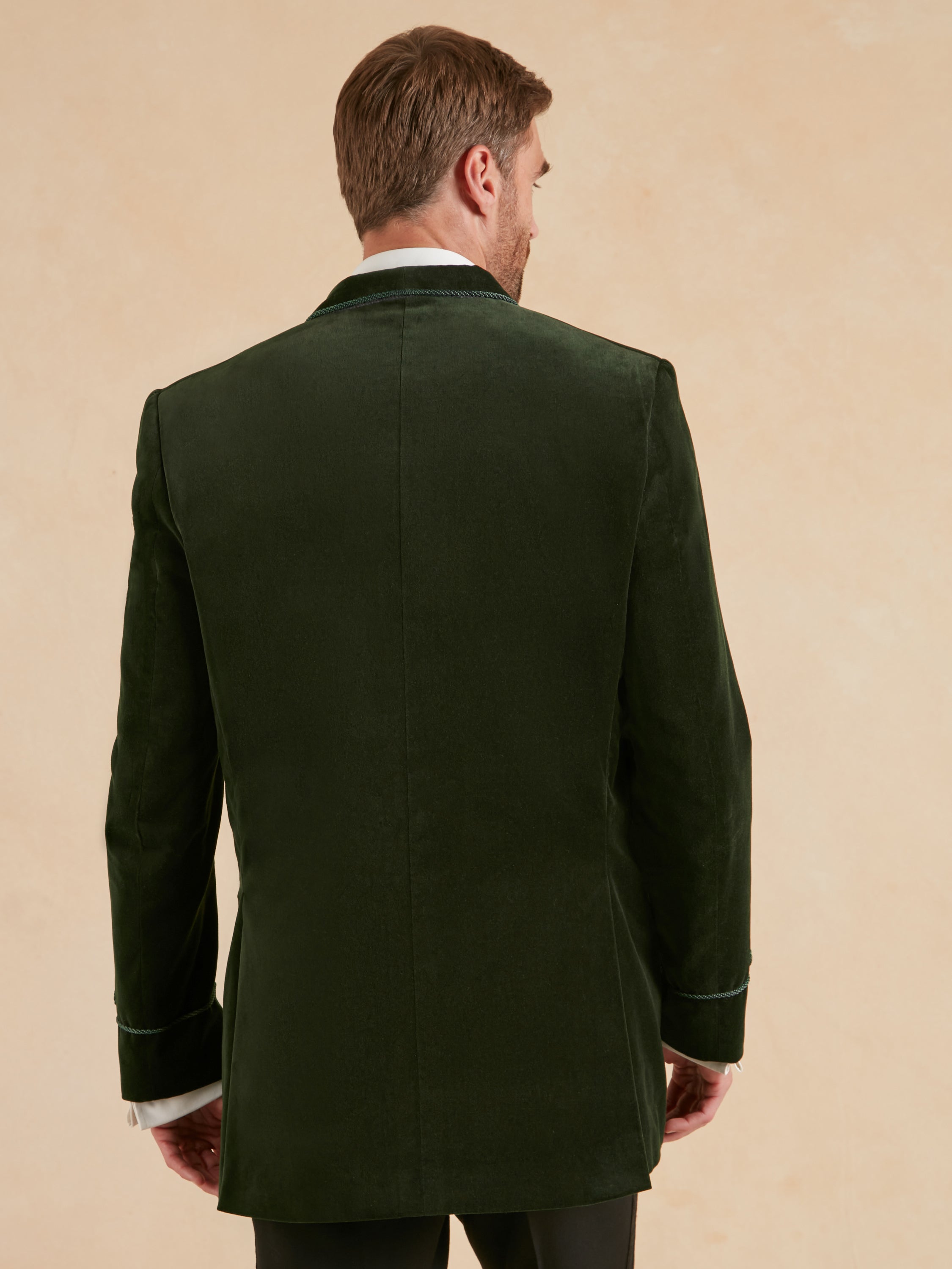 Caversham Smoking Jacket - Green Velvet