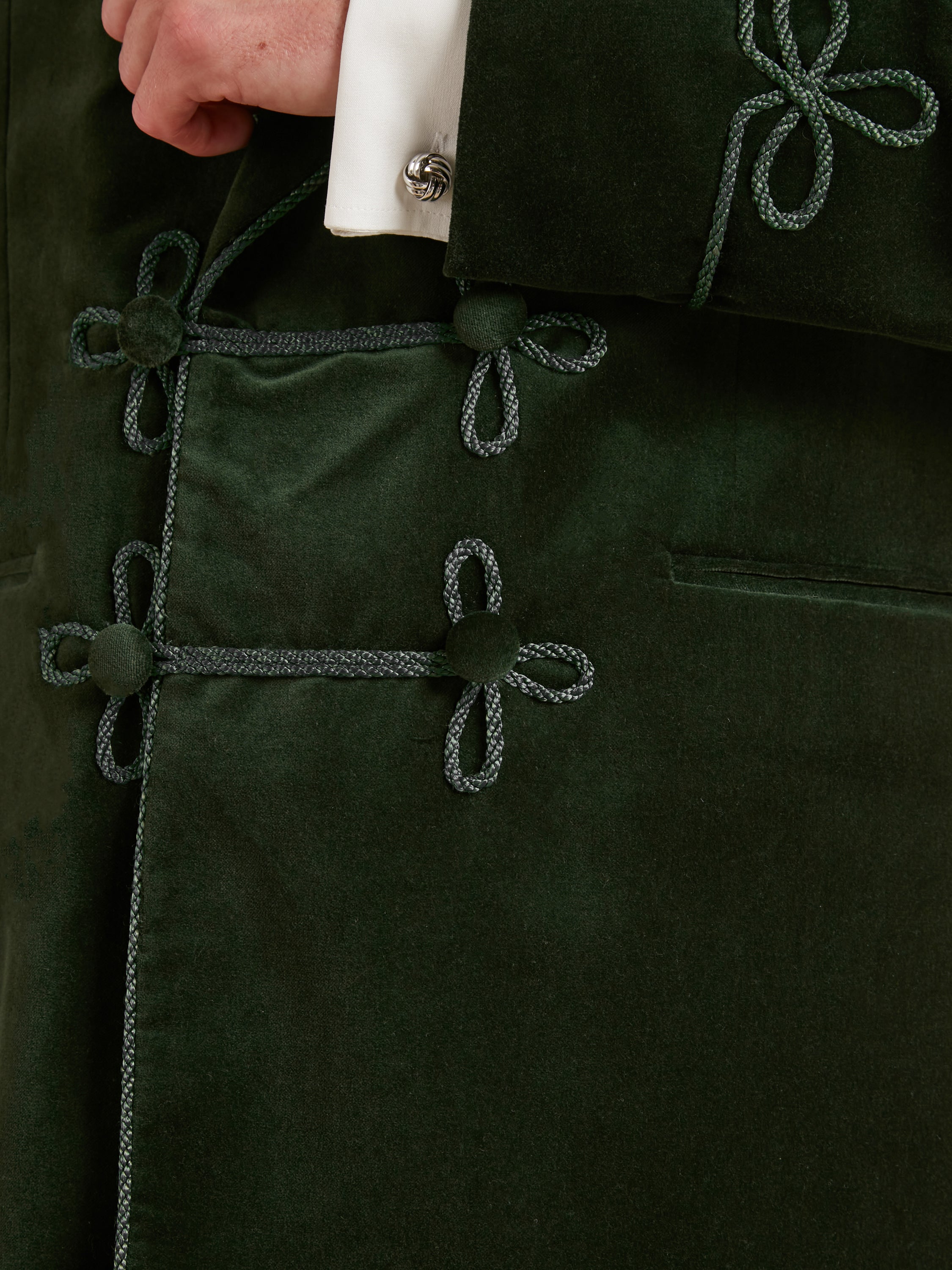 Caversham Smoking Jacket - Green Velvet
