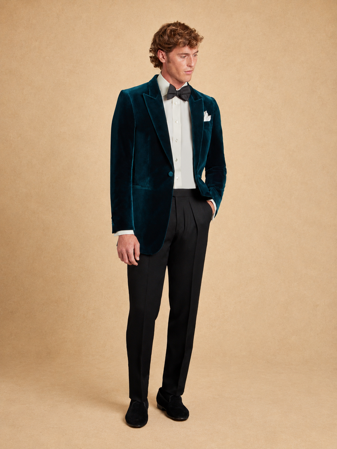 Carlyle Jacket - Teal Velvet