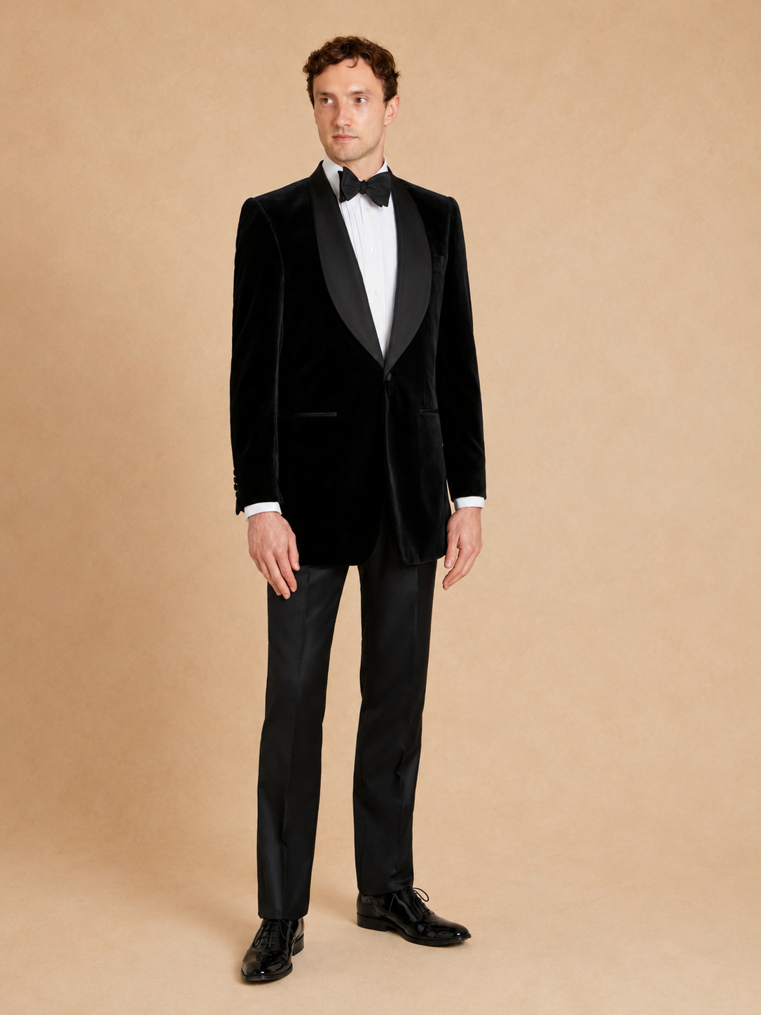 Whittaker Smoking Jacket - Black Velvet