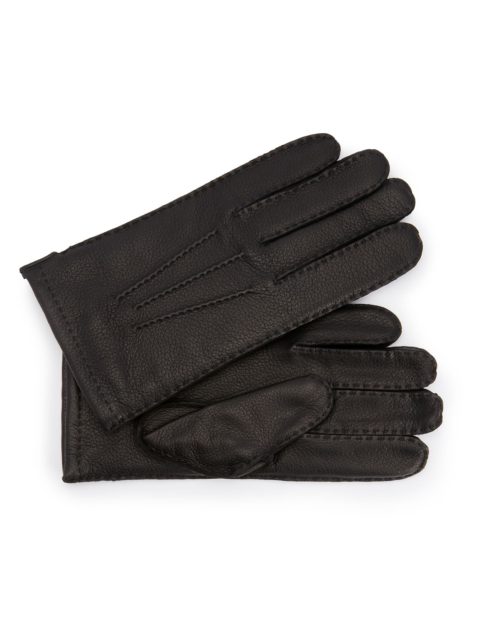 Leather Gloves Cashmere Lined - Black