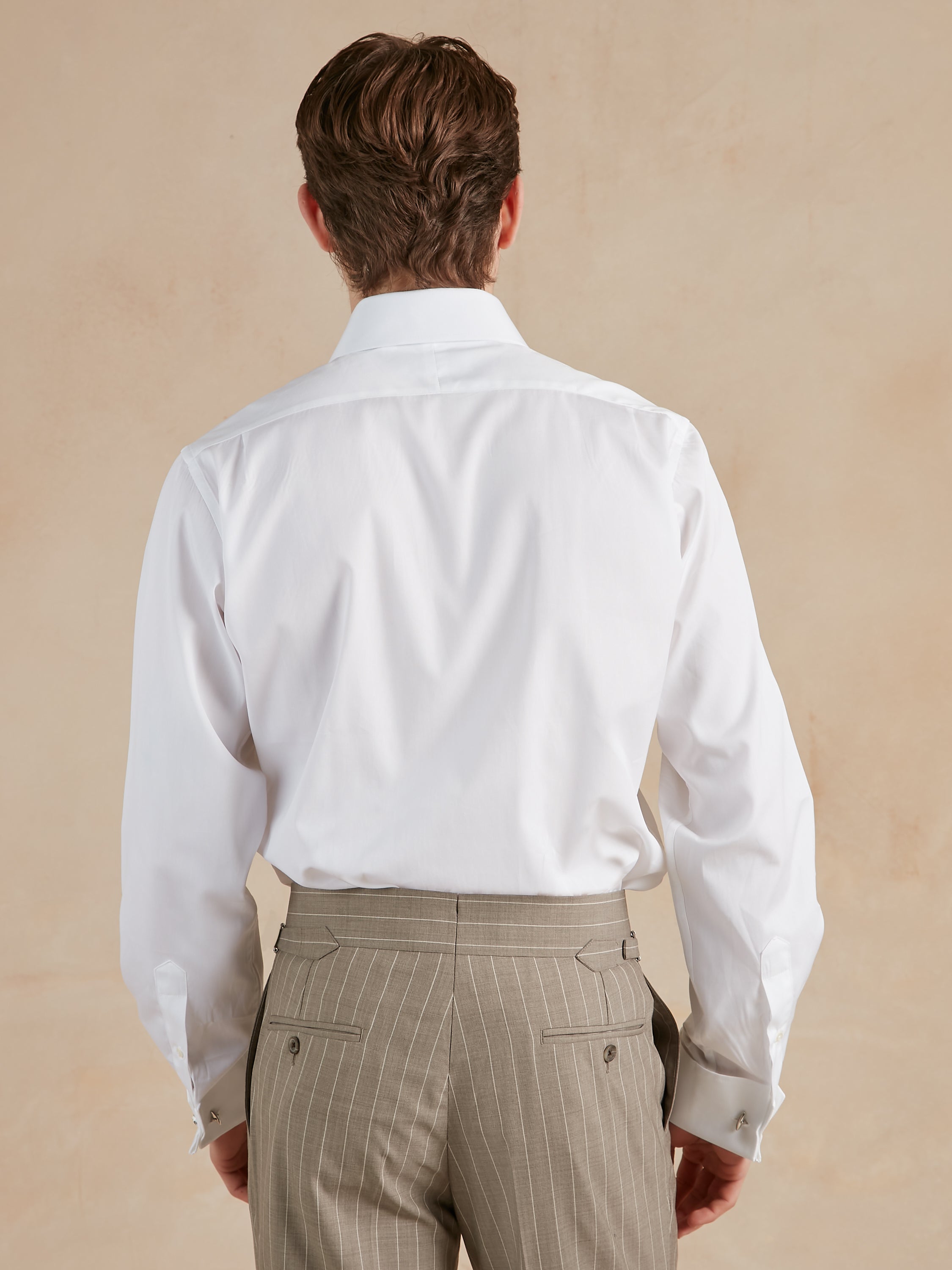 City Shirt Covered Placket Poplin - White